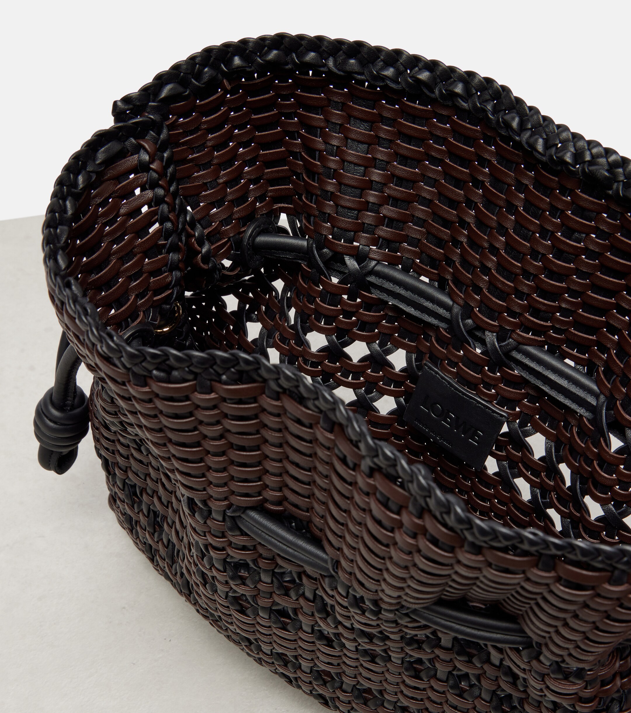 Loewe Flamenco Medium woven leather clutch