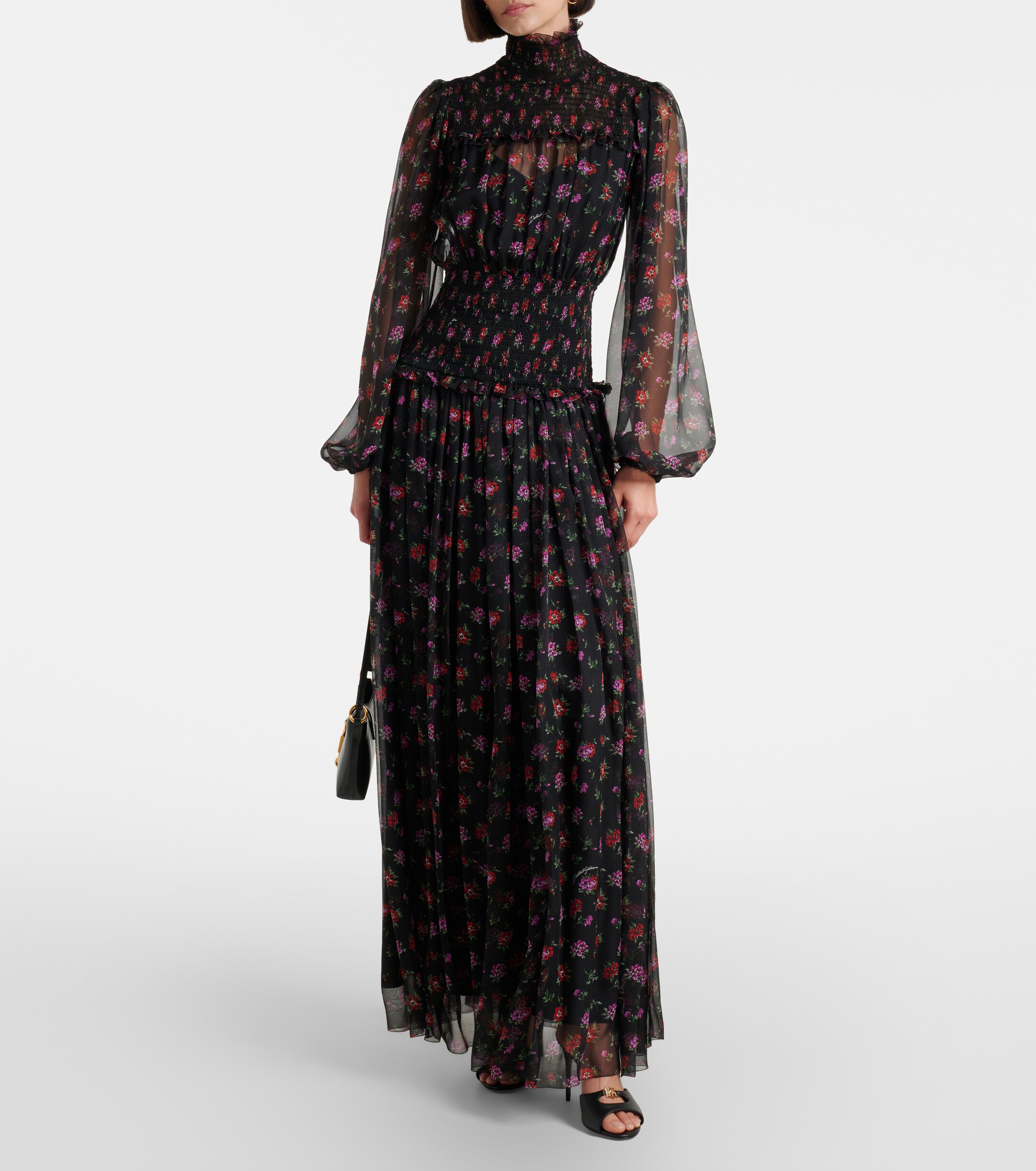 Dolce&Gabbana Floral silk chiffon maxi dress