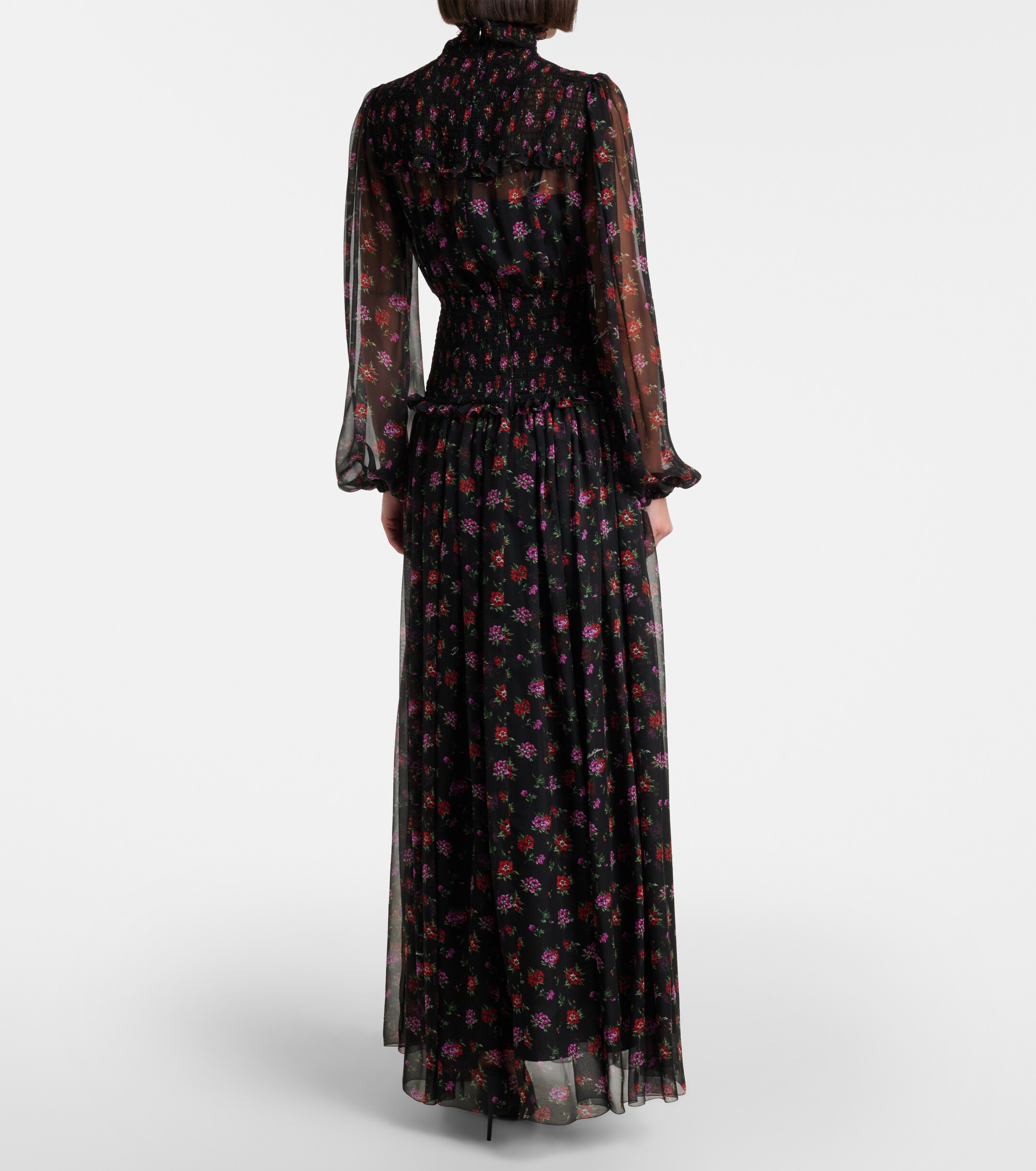 Dolce&Gabbana Floral silk chiffon maxi dress