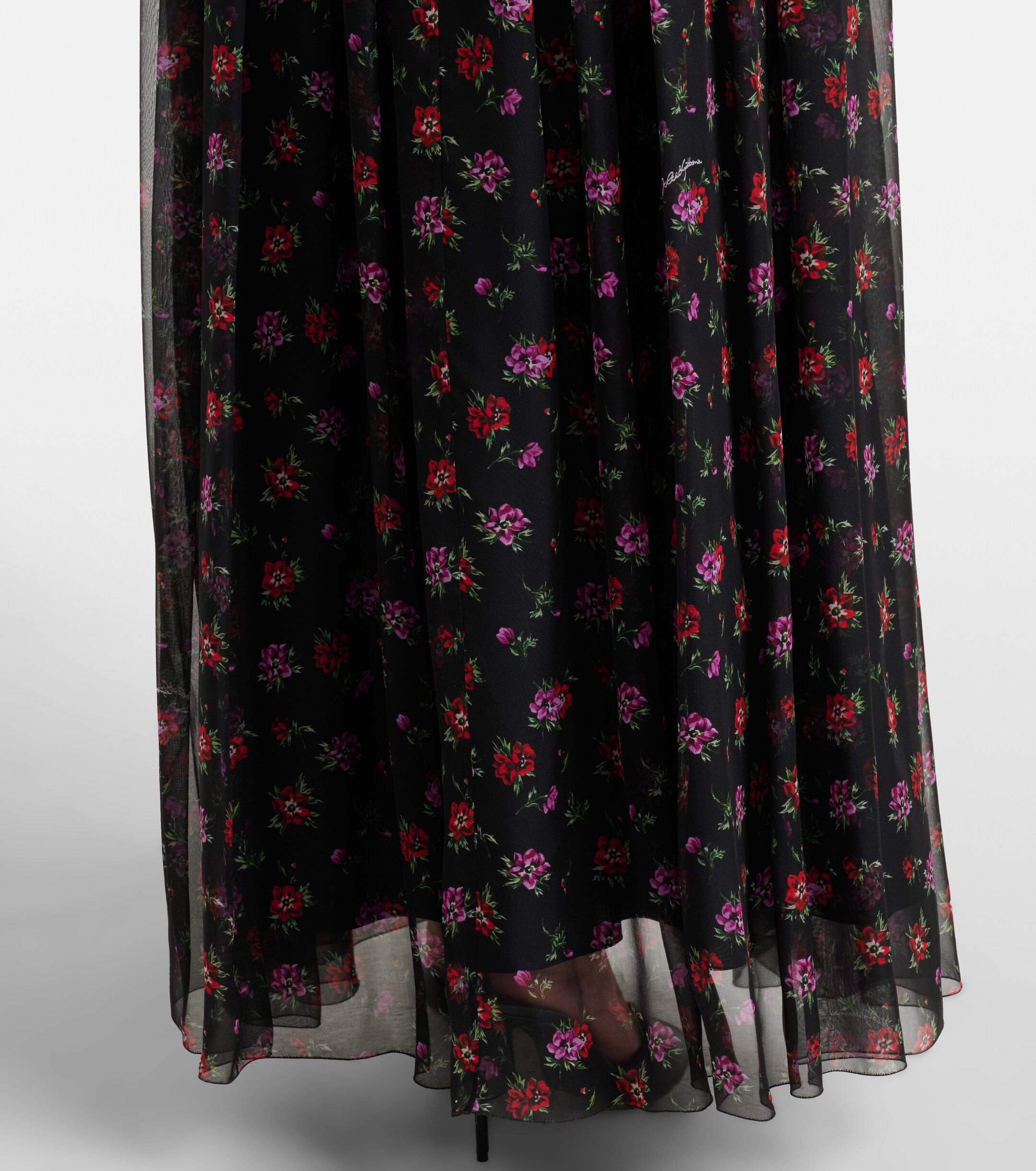 Dolce&Gabbana Floral silk chiffon maxi dress