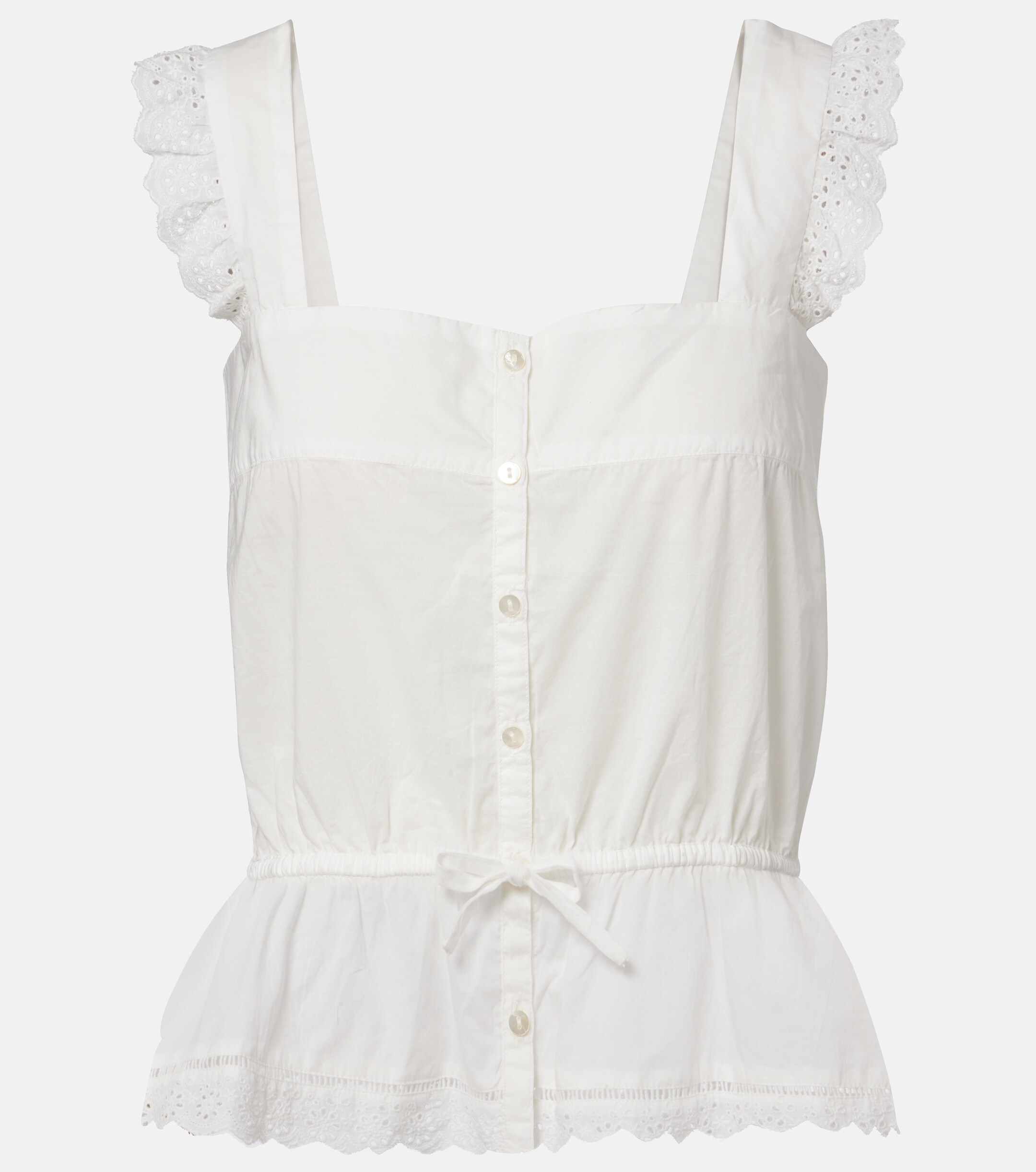 Poupette St Barth Clive cotton poplin top thumbnail