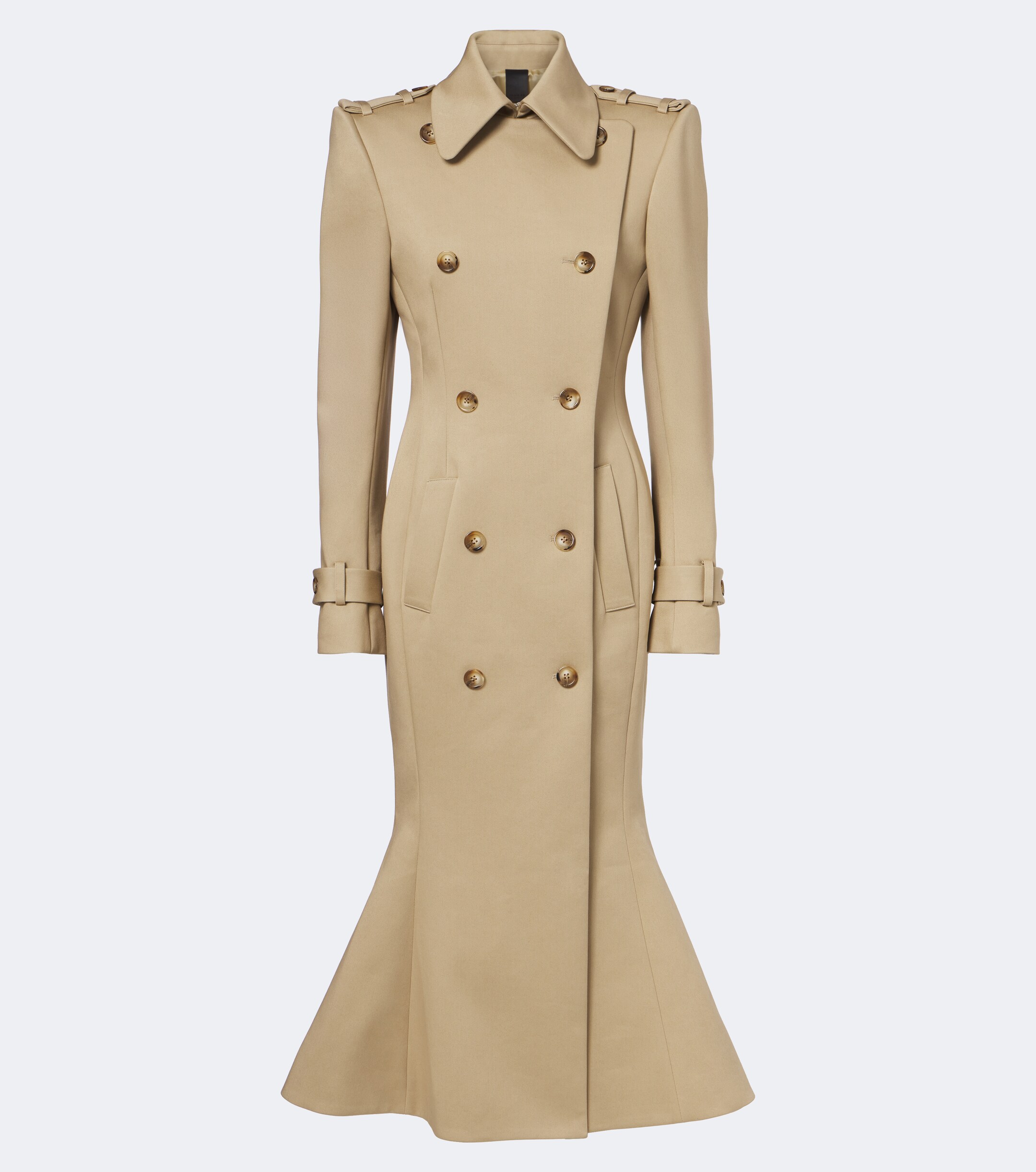 Mugler Mugler Peplum cotton-blend trench coat