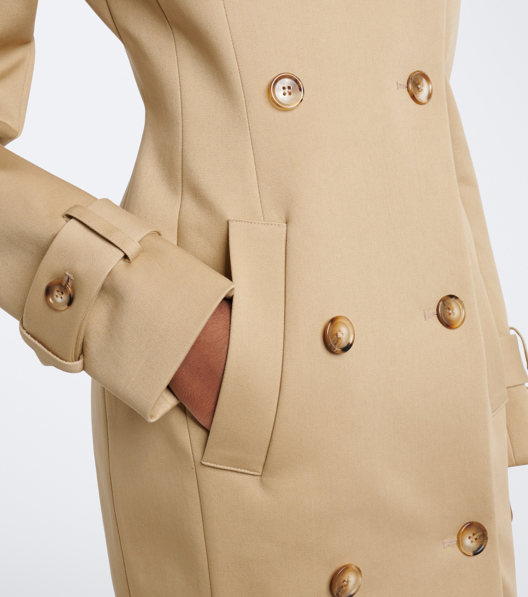 Mugler Mugler Peplum cotton-blend trench coat