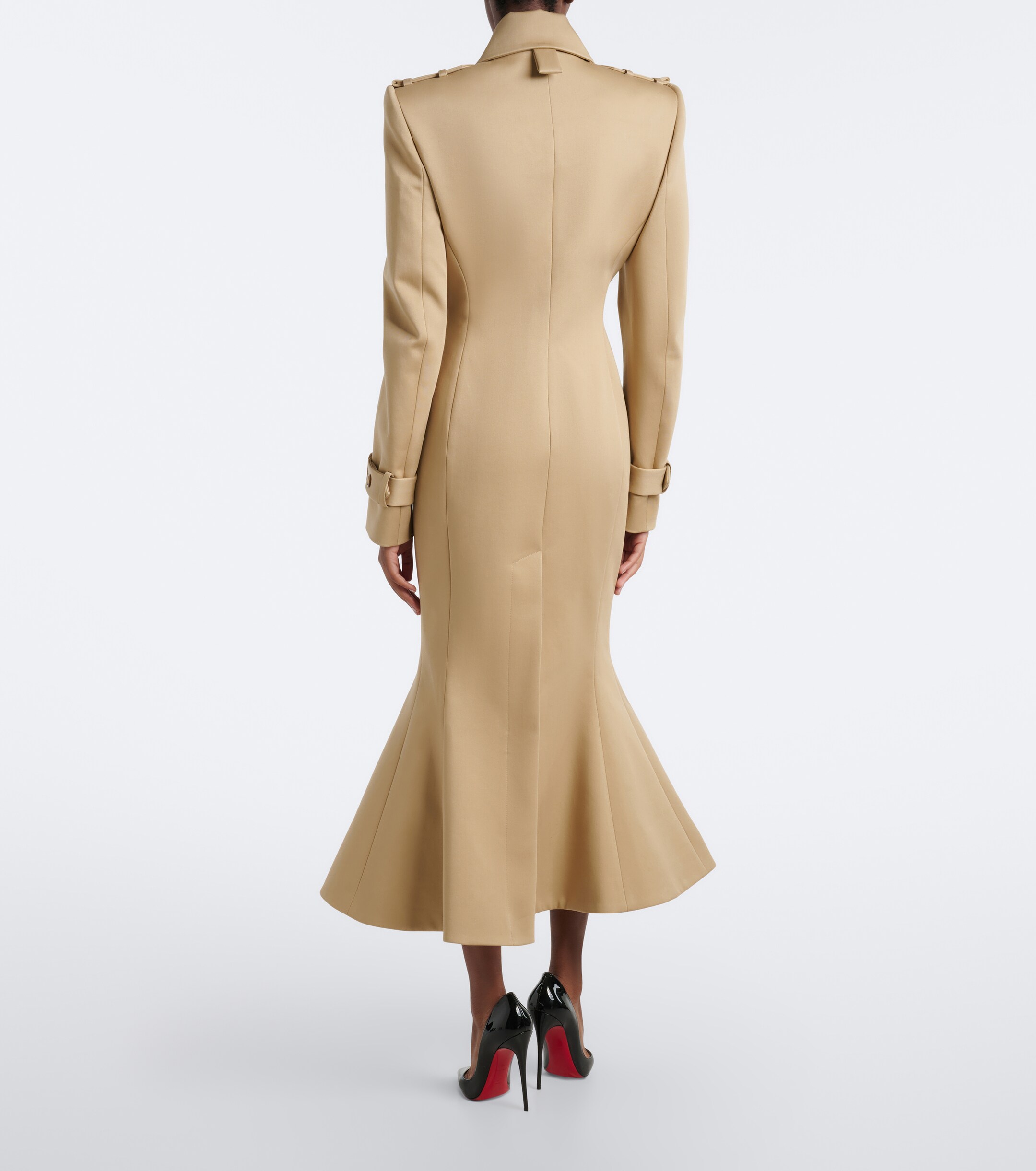Mugler Mugler Peplum cotton-blend trench coat