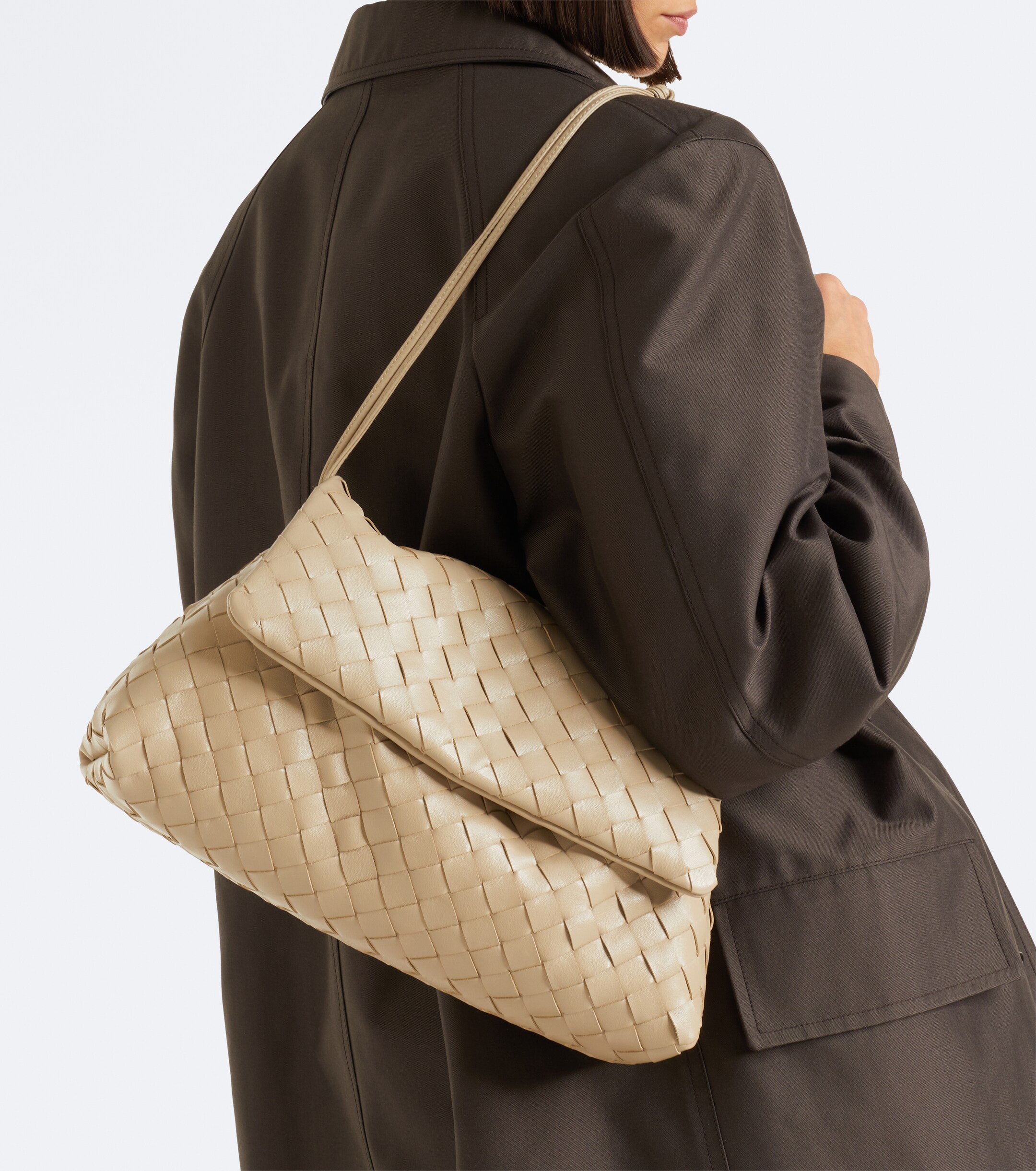 Bottega Veneta Giorno Intrecciato leather shoulder bag