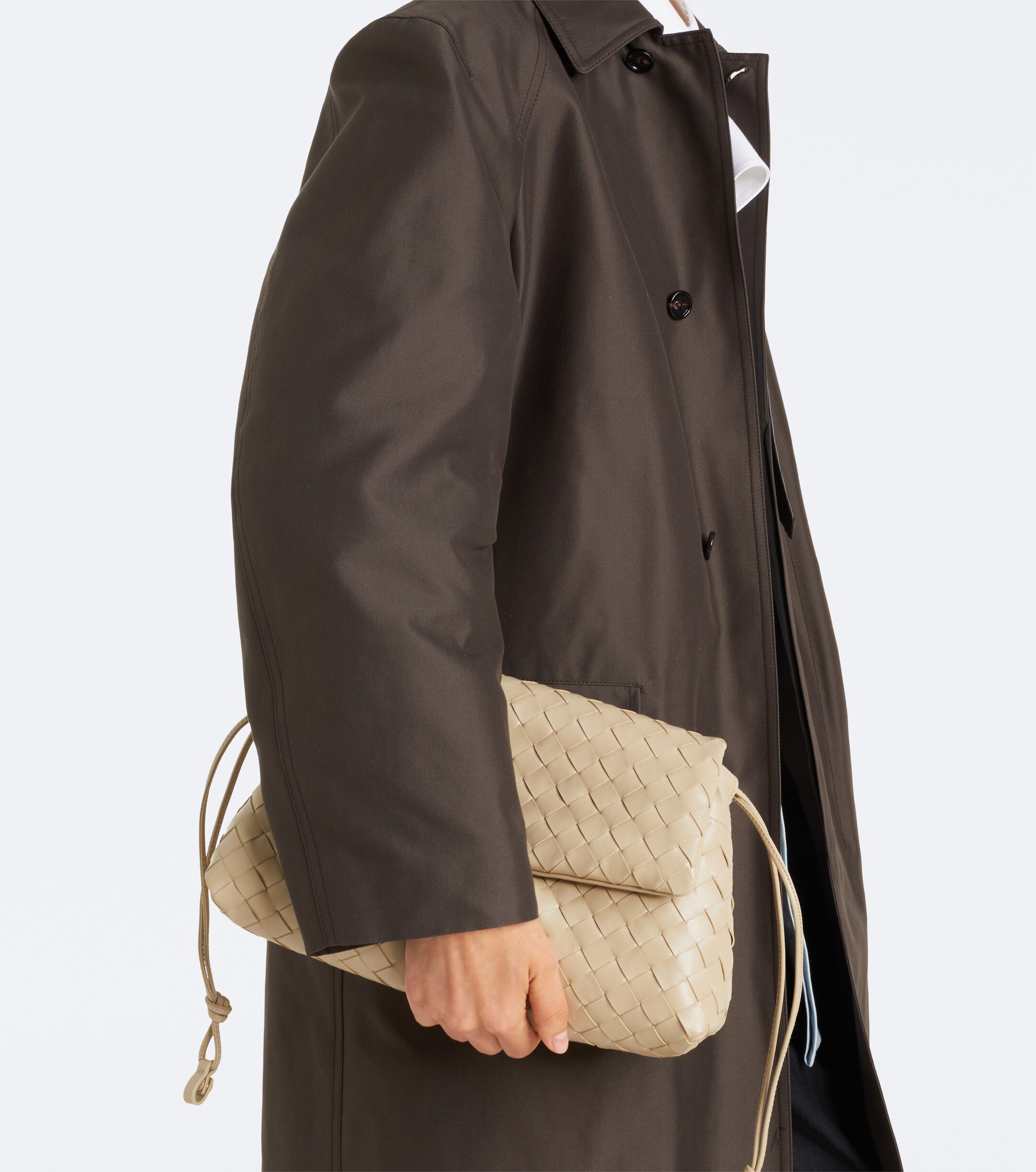 Bottega Veneta Giorno Intrecciato leather shoulder bag