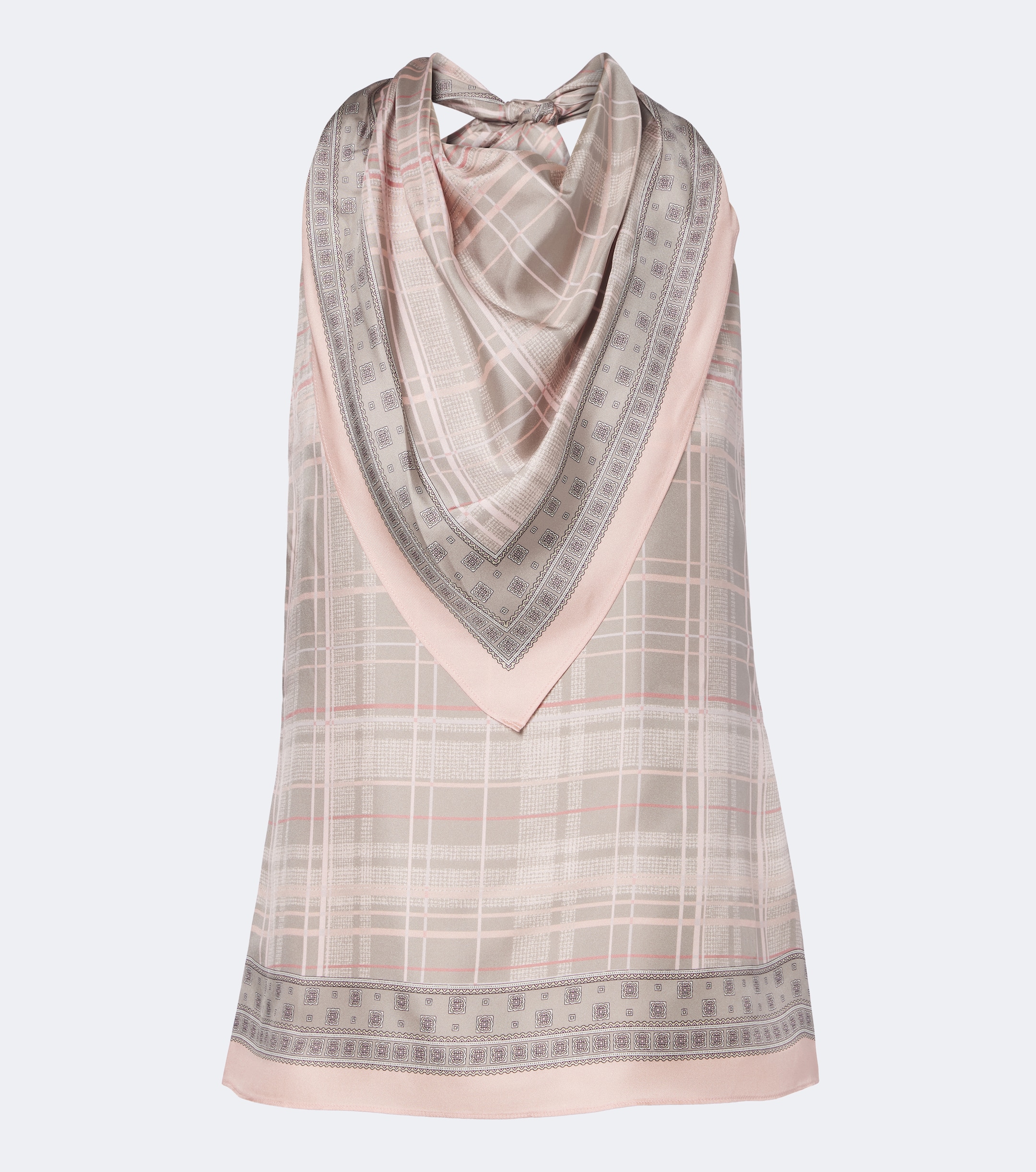 Acne Studios Acne Studios Checked scarf-detail silk top