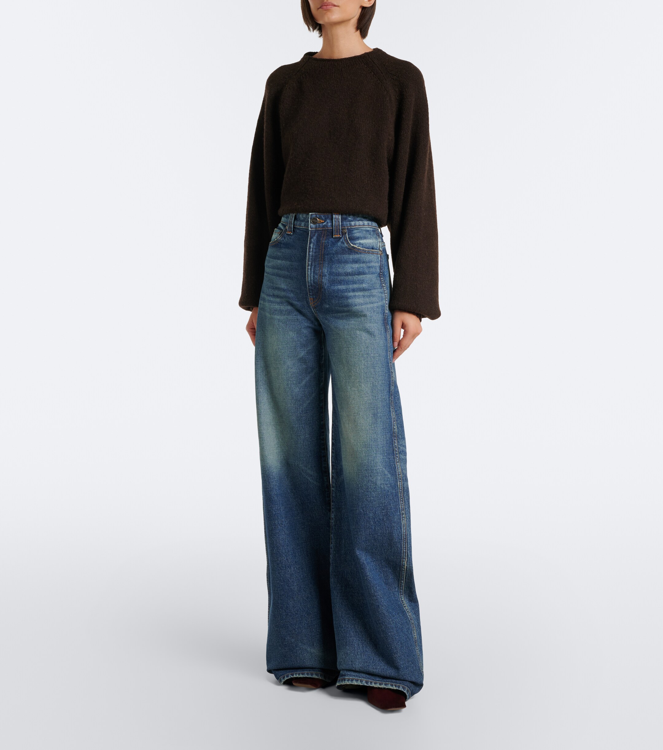 KHAITE Khaite Dano faded wide-leg jeans