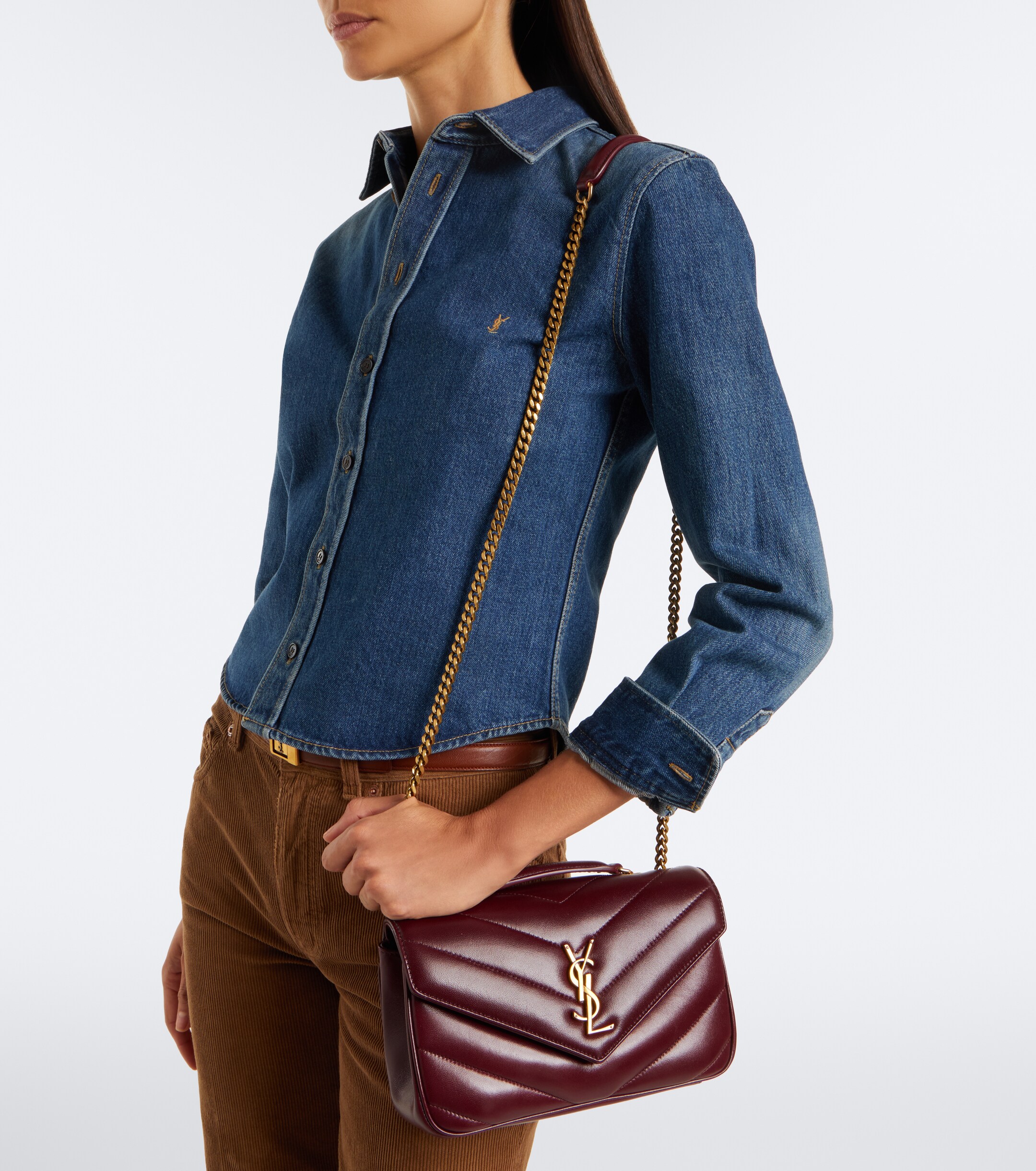 Saint Laurent Loulou Small leather shoulder bag