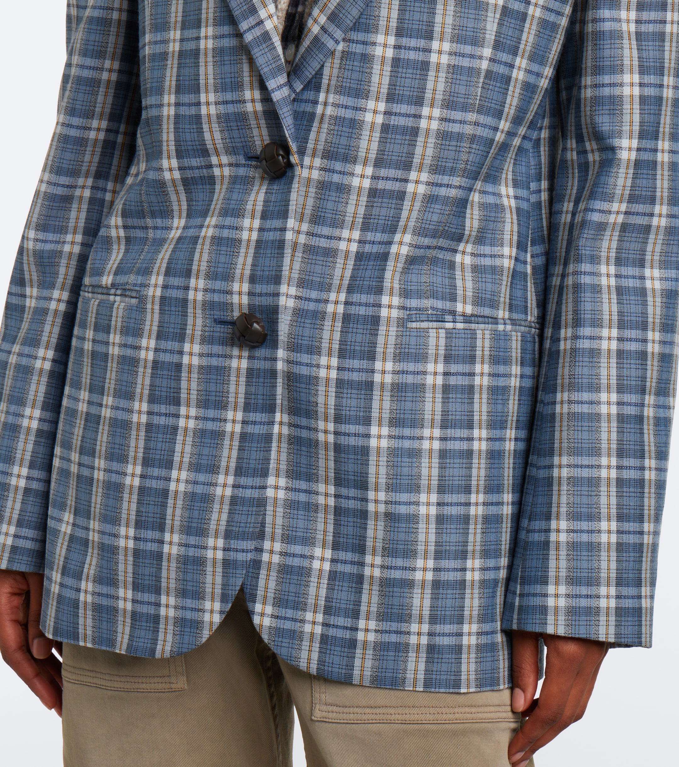 Acne Studios Acne Studios Plaid wool mouliné blazer