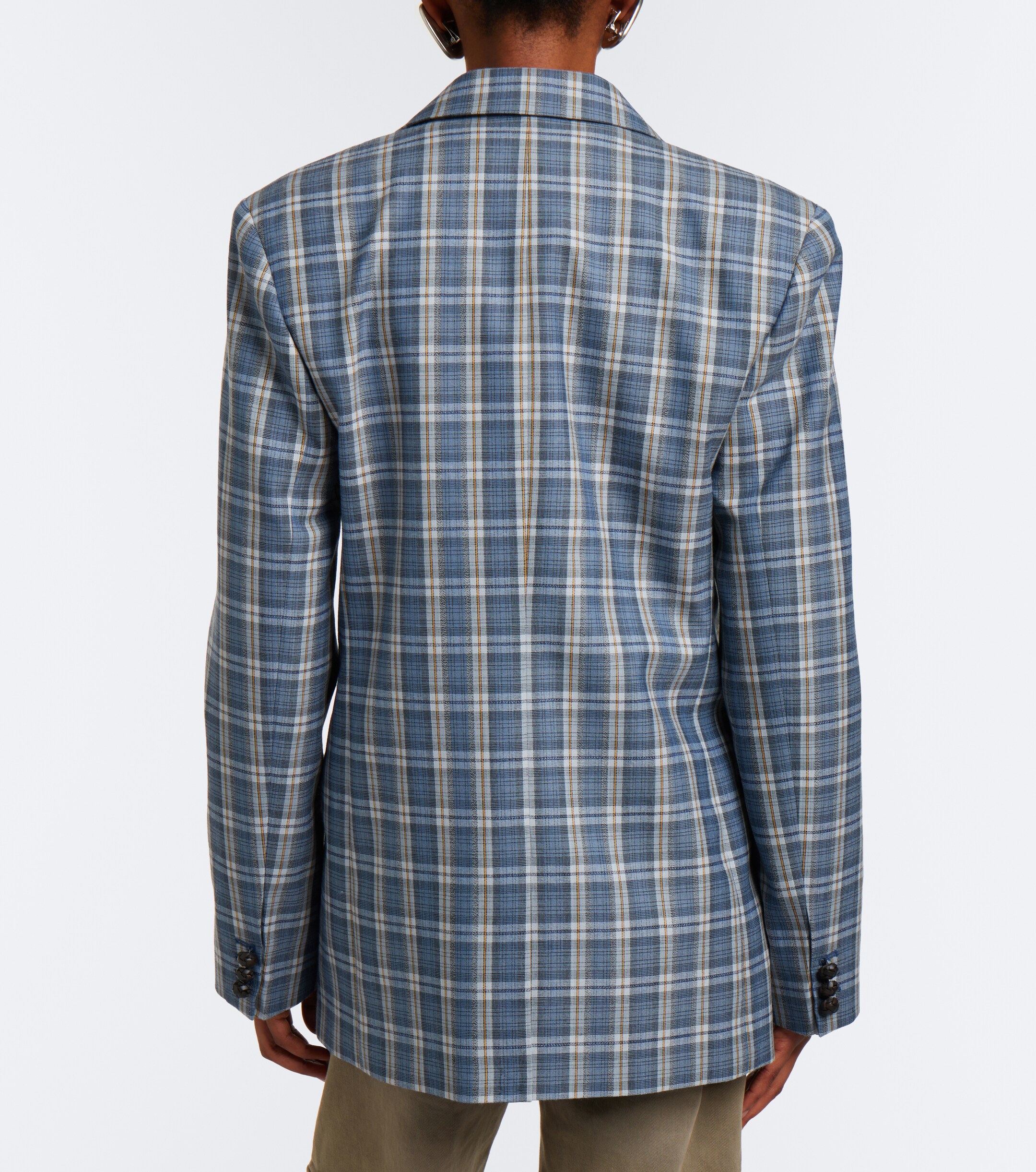 Acne Studios Acne Studios Plaid wool mouliné blazer