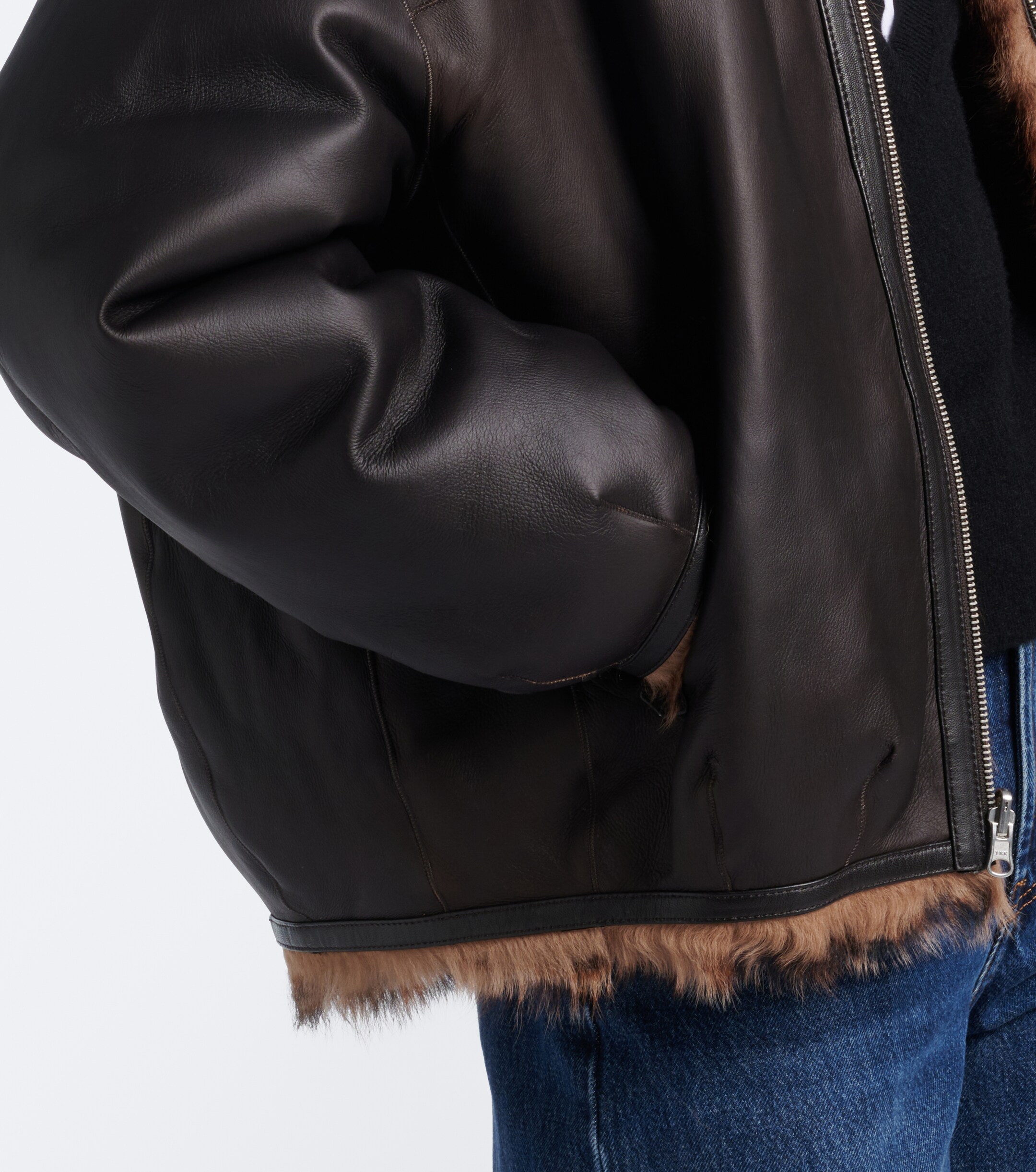 ARMA Arma Violet reversible shearling bomber jacket