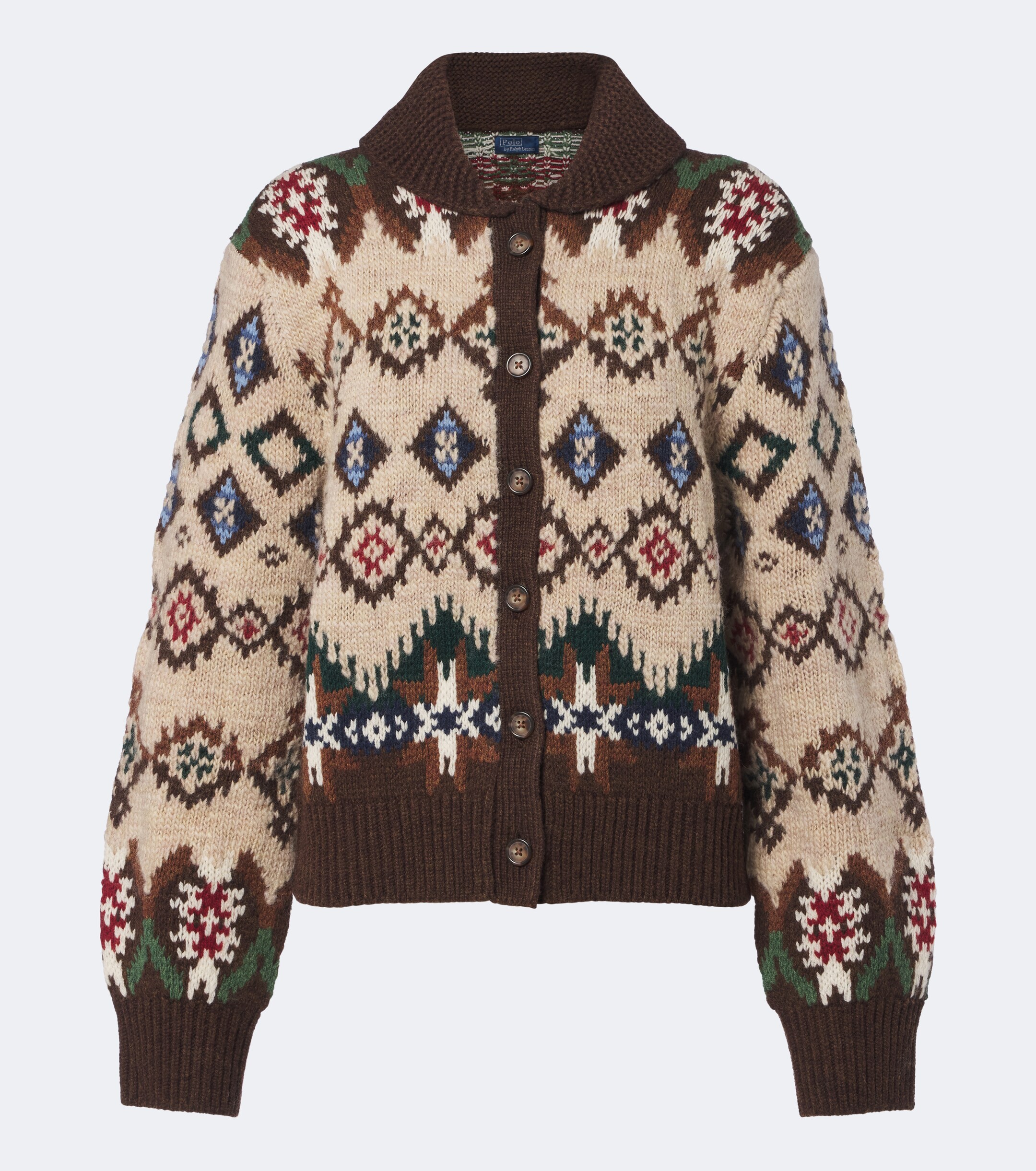Polo Ralph Lauren Polo Ralph Lauren Jacquard wool and cashmere cardigan