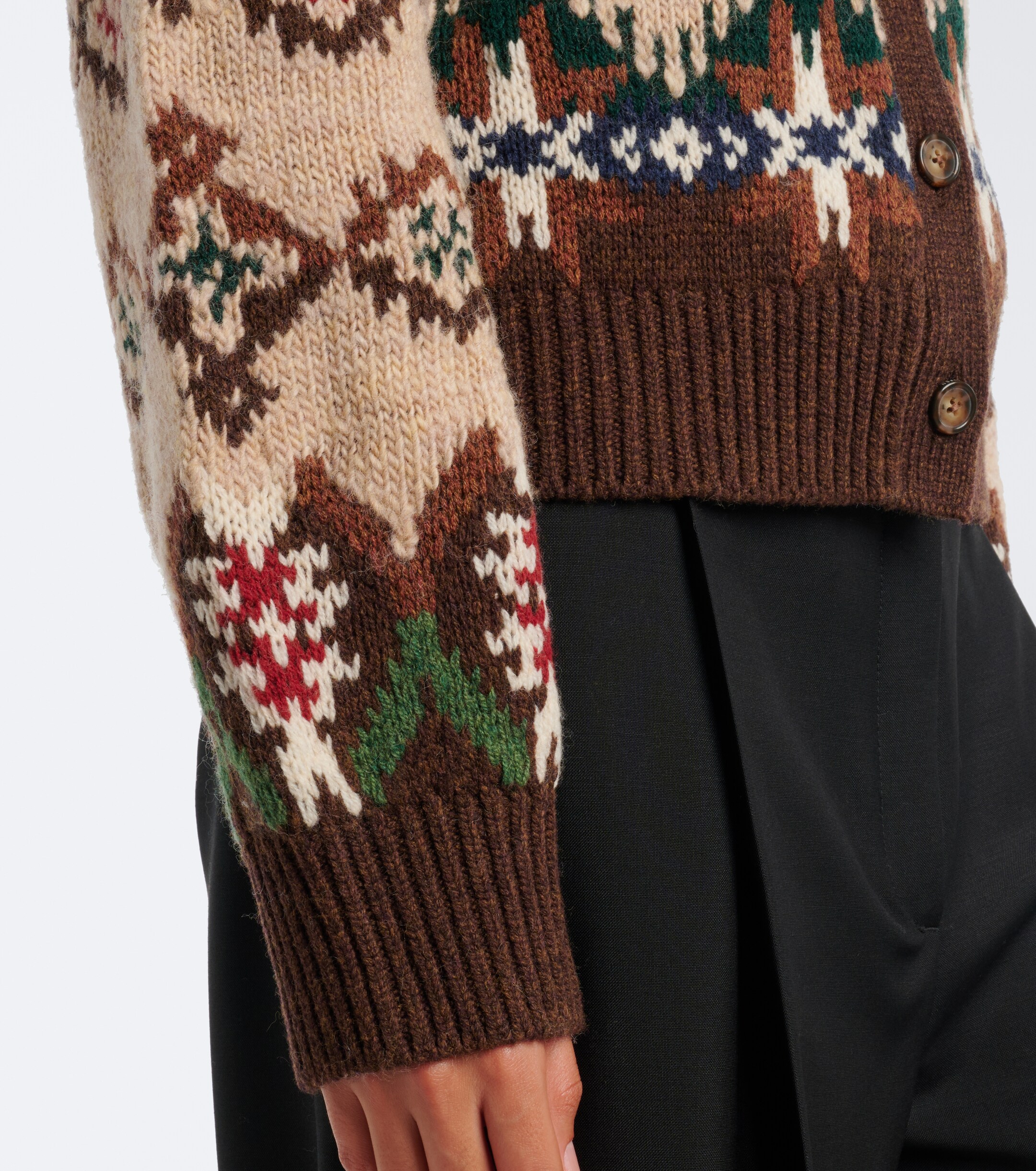 Polo Ralph Lauren Polo Ralph Lauren Jacquard wool and cashmere cardigan