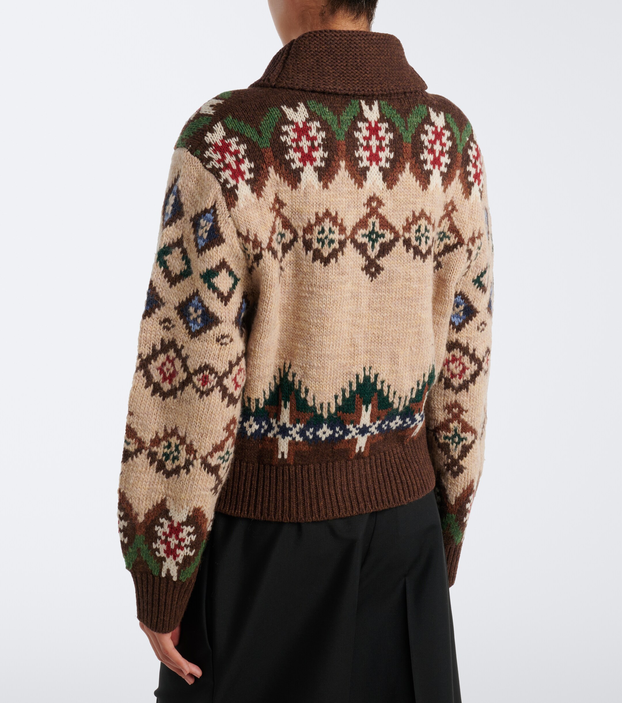 Polo Ralph Lauren Polo Ralph Lauren Jacquard wool and cashmere cardigan
