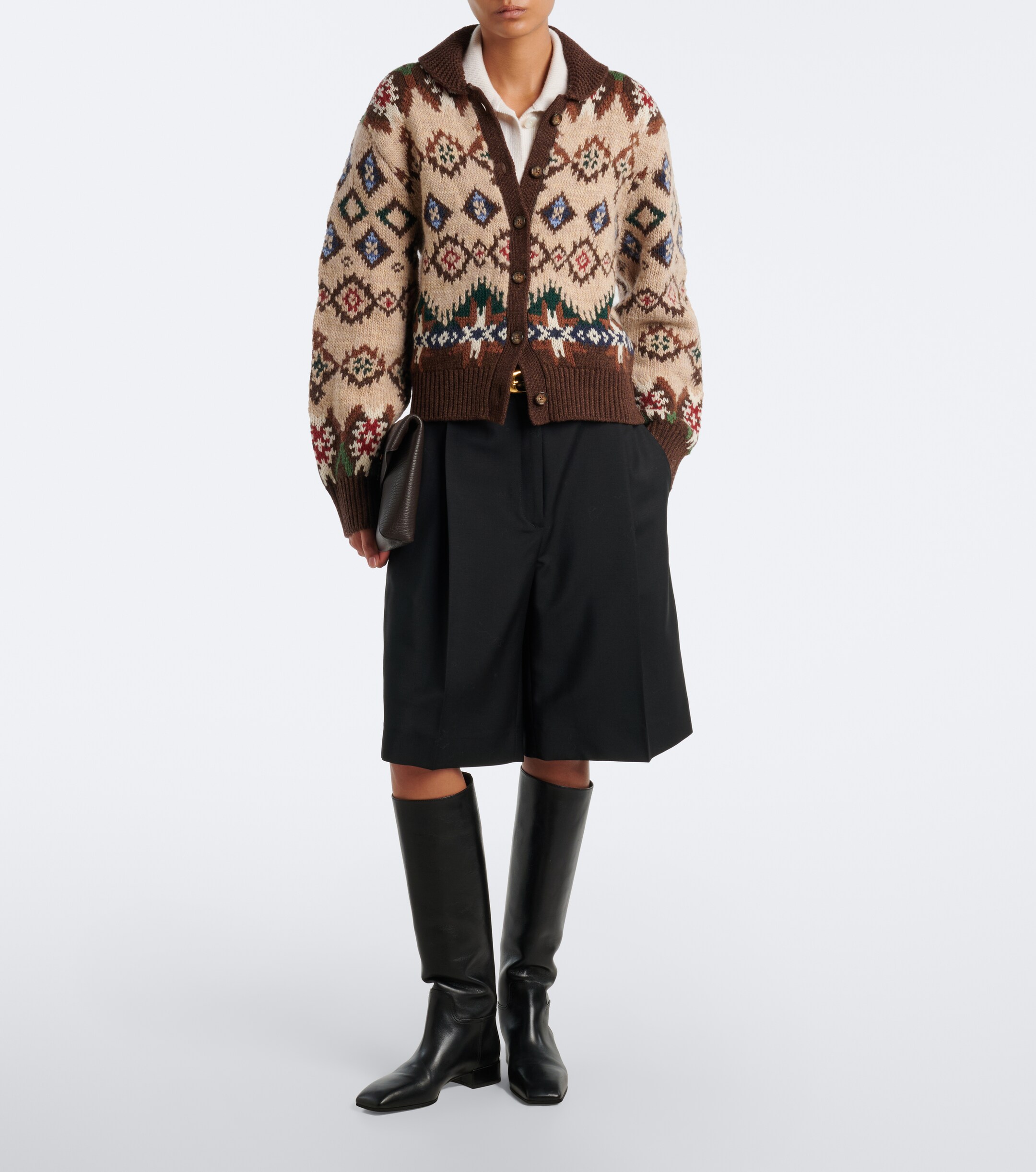 Polo Ralph Lauren Polo Ralph Lauren Jacquard wool and cashmere cardigan