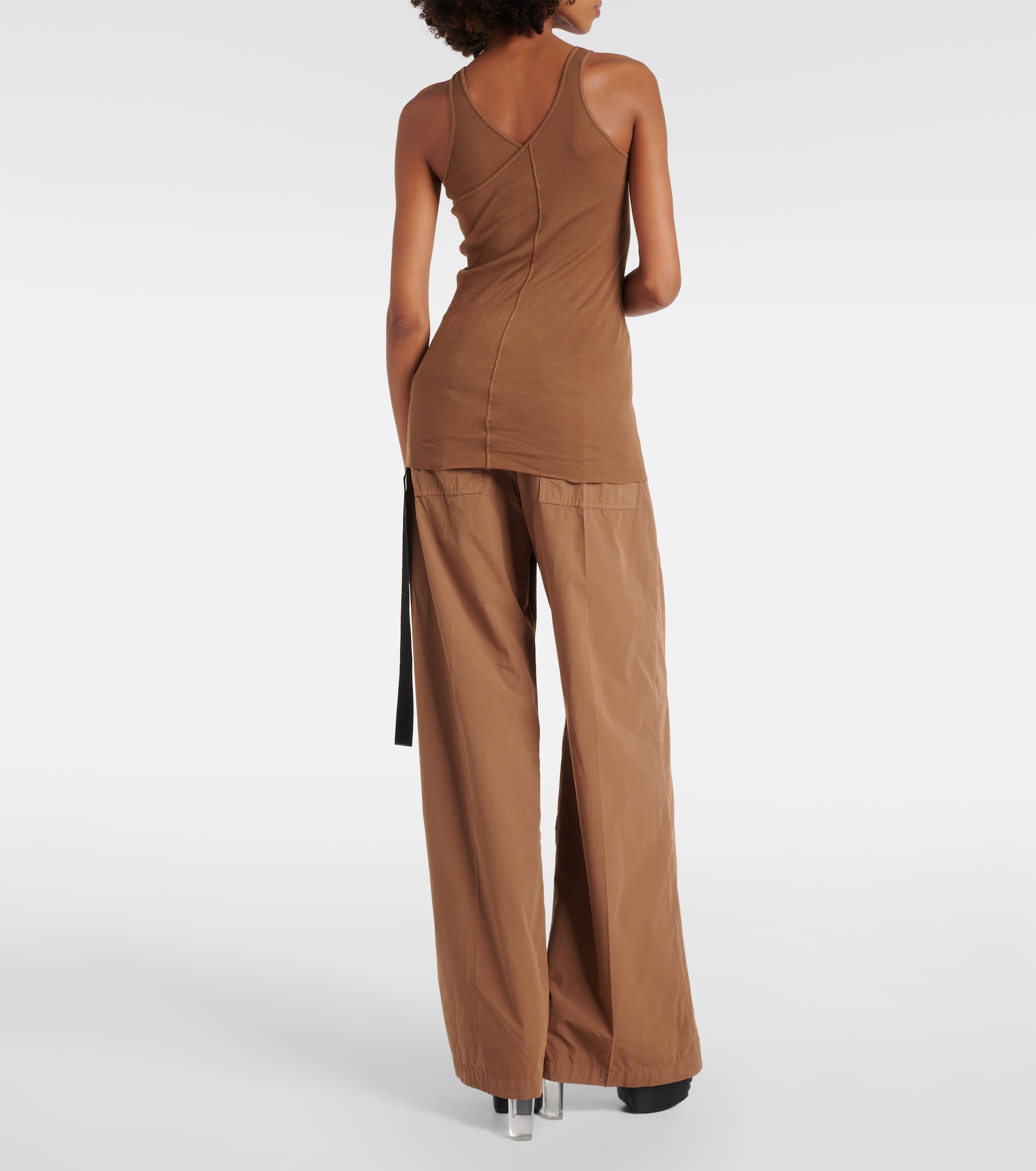 Rick Owens DRKSHDW Double Ziggy cotton tank top