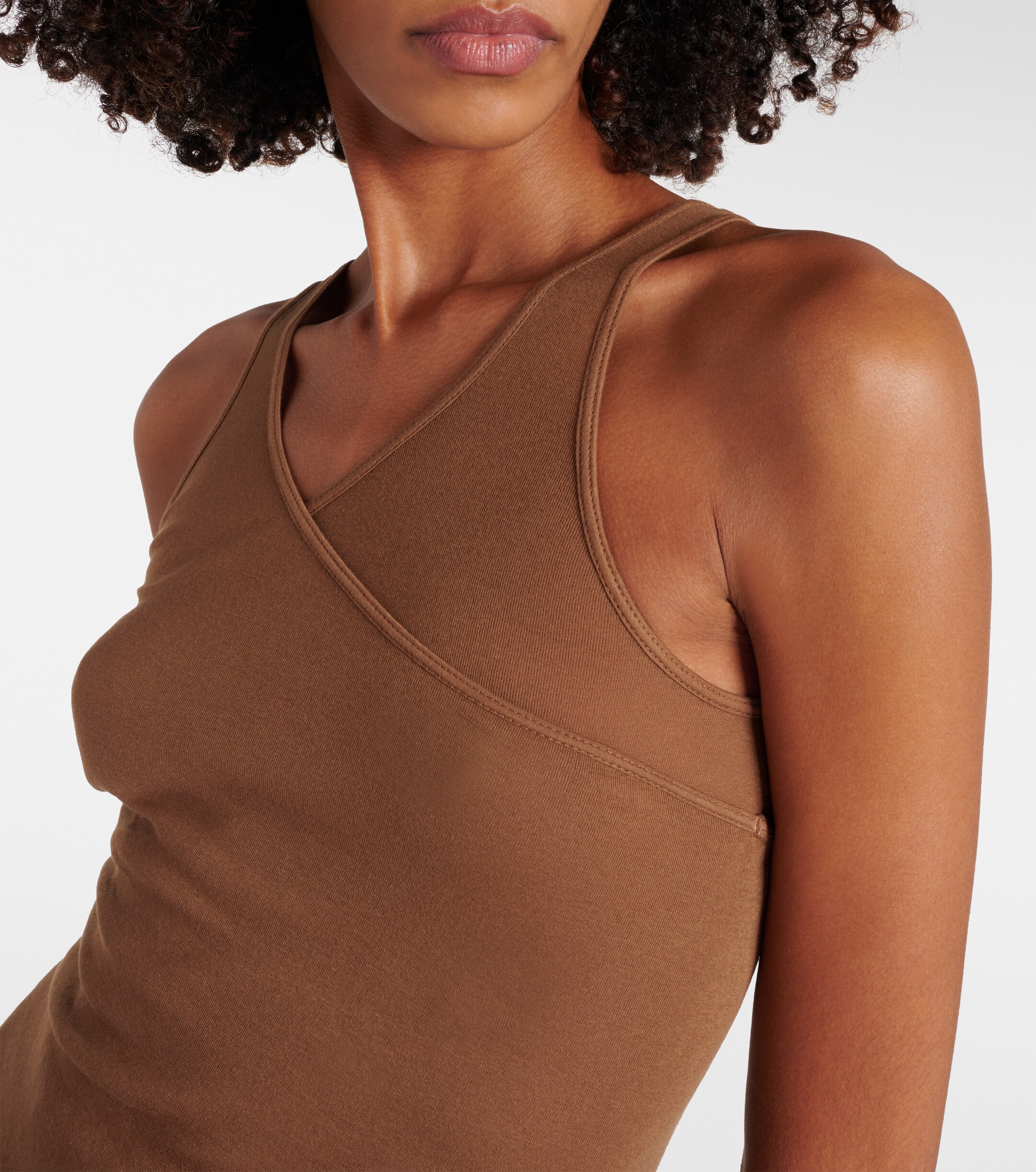 Rick Owens DRKSHDW Double Ziggy cotton tank top