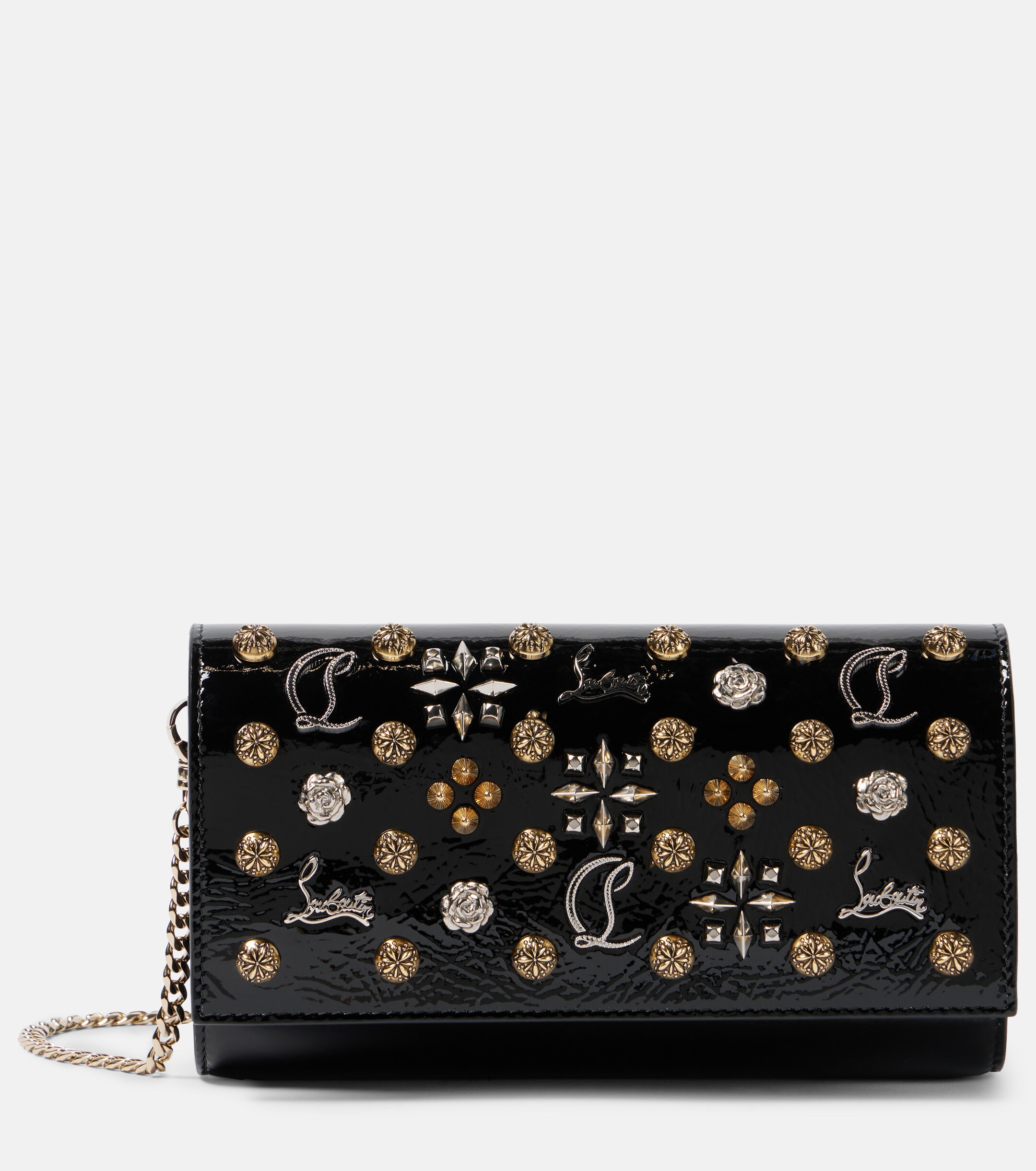 CHRISTIAN LOUBOUTIN Paloma patent leather wallet on chain