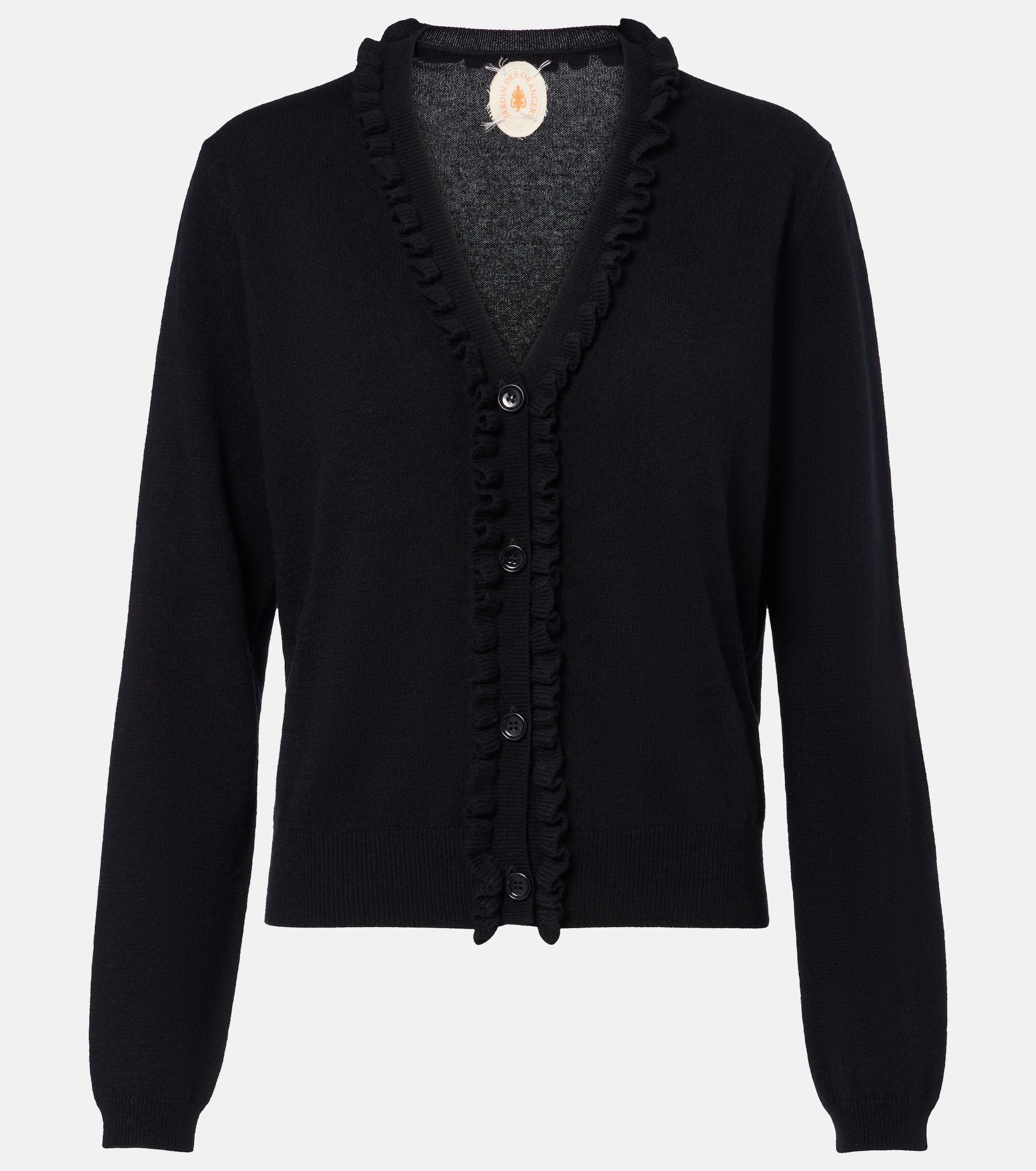 Jardin des Orangers Ruffled wool and cashmere cardigan
