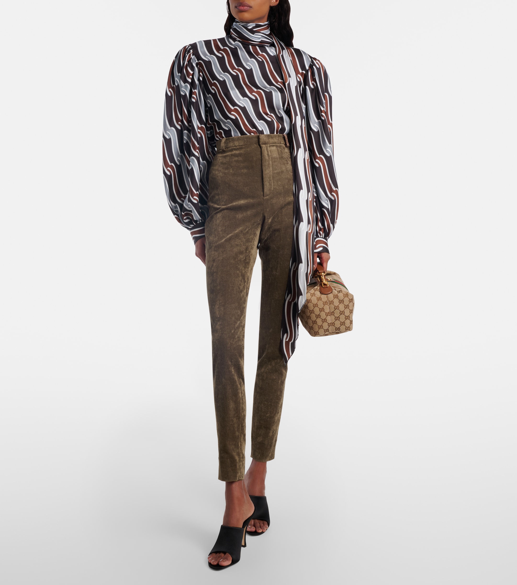 Gucci Cotton-blend velvet leggings