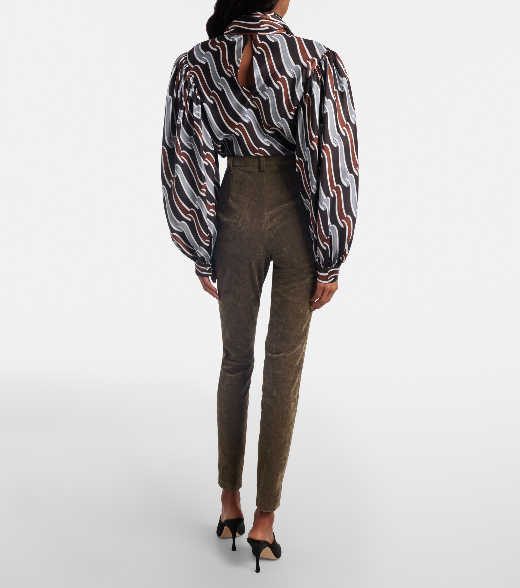Gucci Cotton-blend velvet leggings