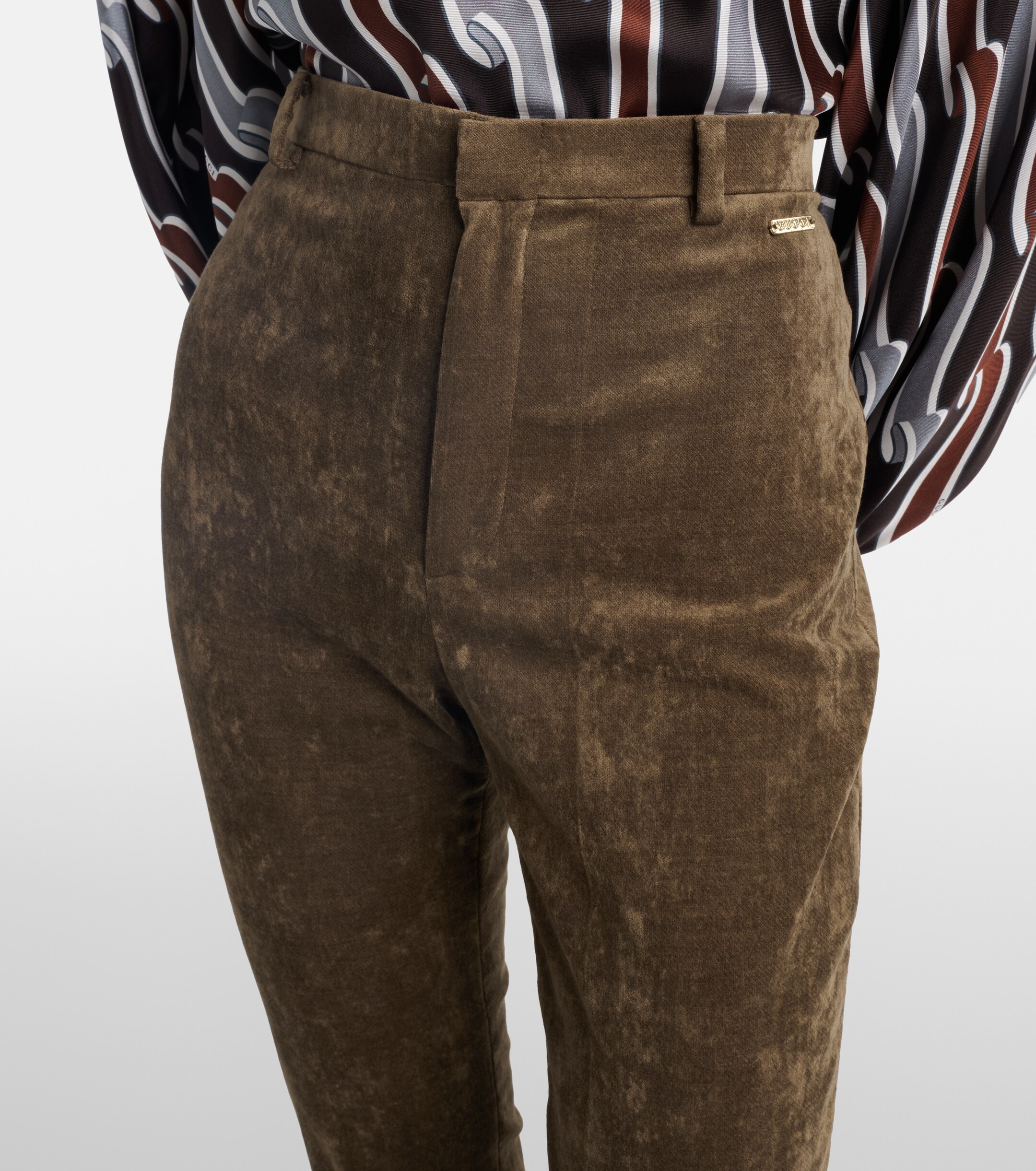 Gucci Cotton-blend velvet leggings