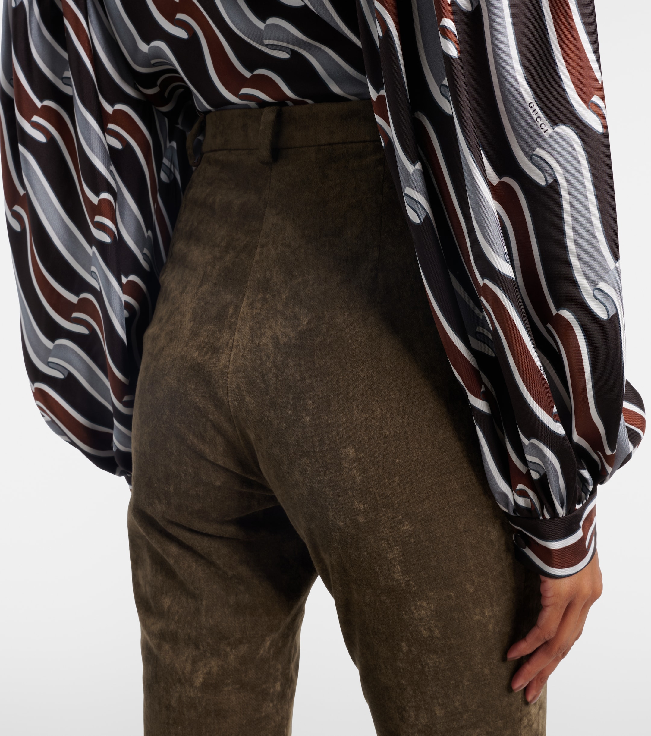 Gucci Cotton-blend velvet leggings