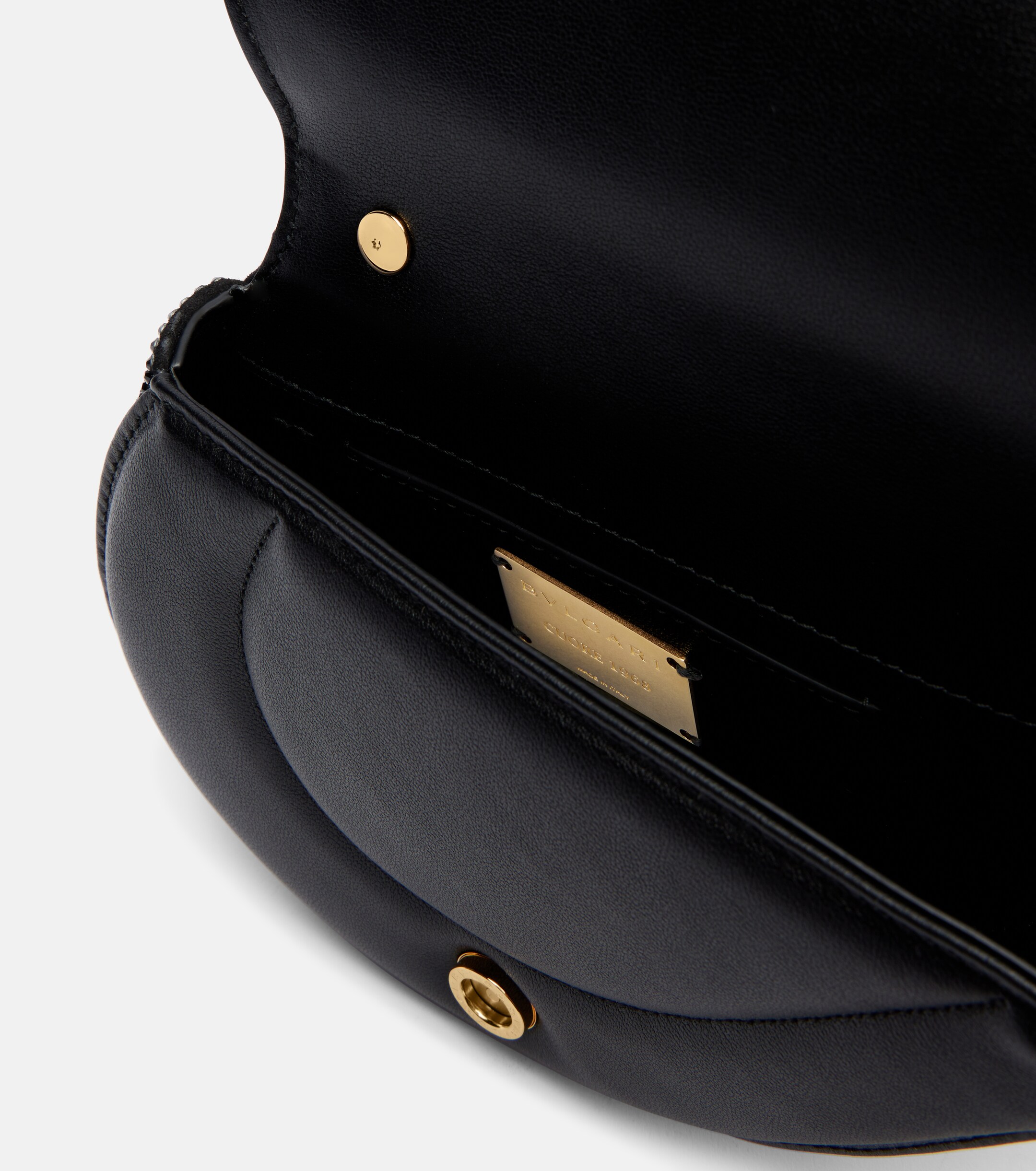 Bvlgari Serpenti Cuore 1968 embellished suede top-handle bag thumbnail