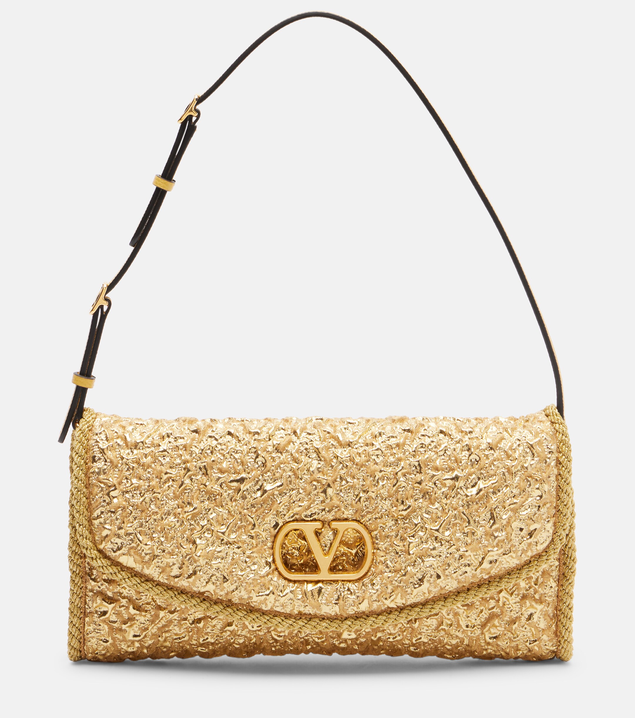 Valentino Garavani DeVain Small cloqué jacquard shoulder bag