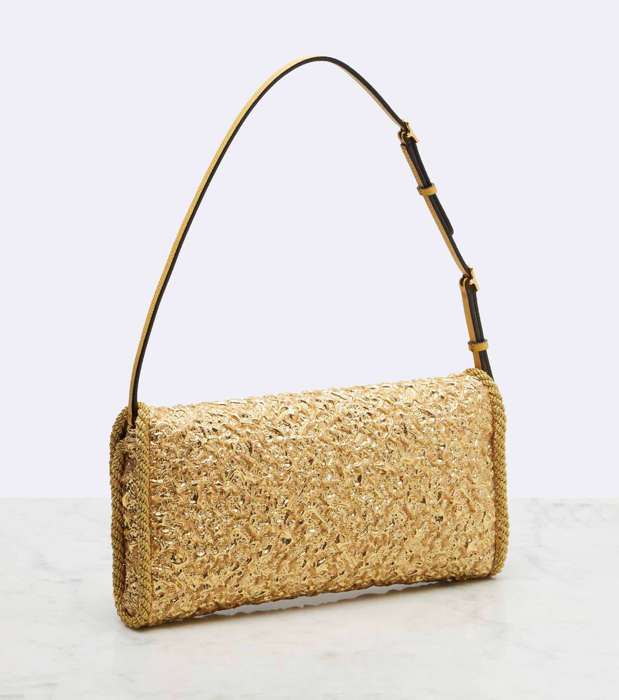 Valentino Garavani DeVain Small cloqué jacquard shoulder bag thumbnail