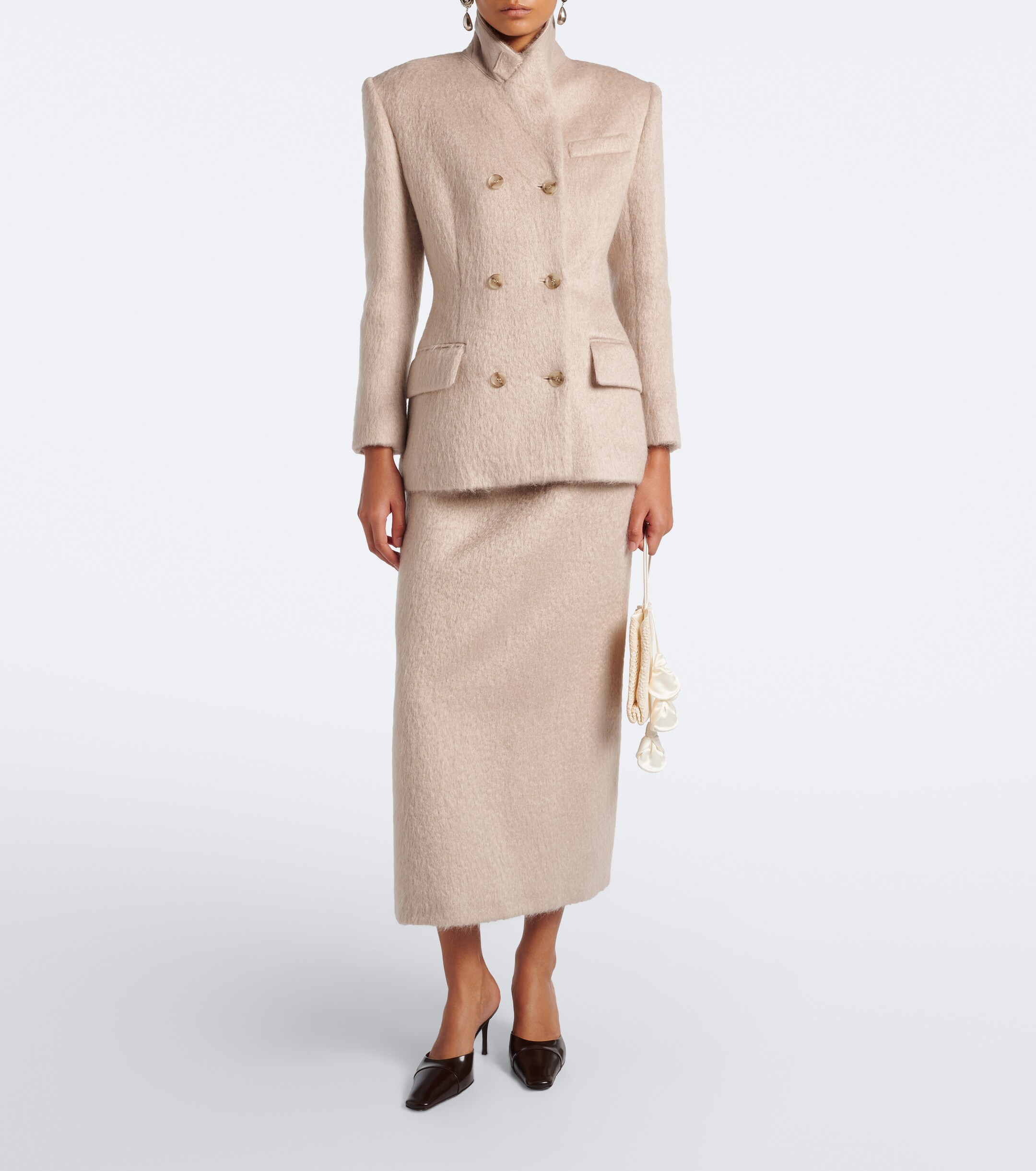 Magda Butrym Magda Butrym Mohair and wool-blend midi skirt