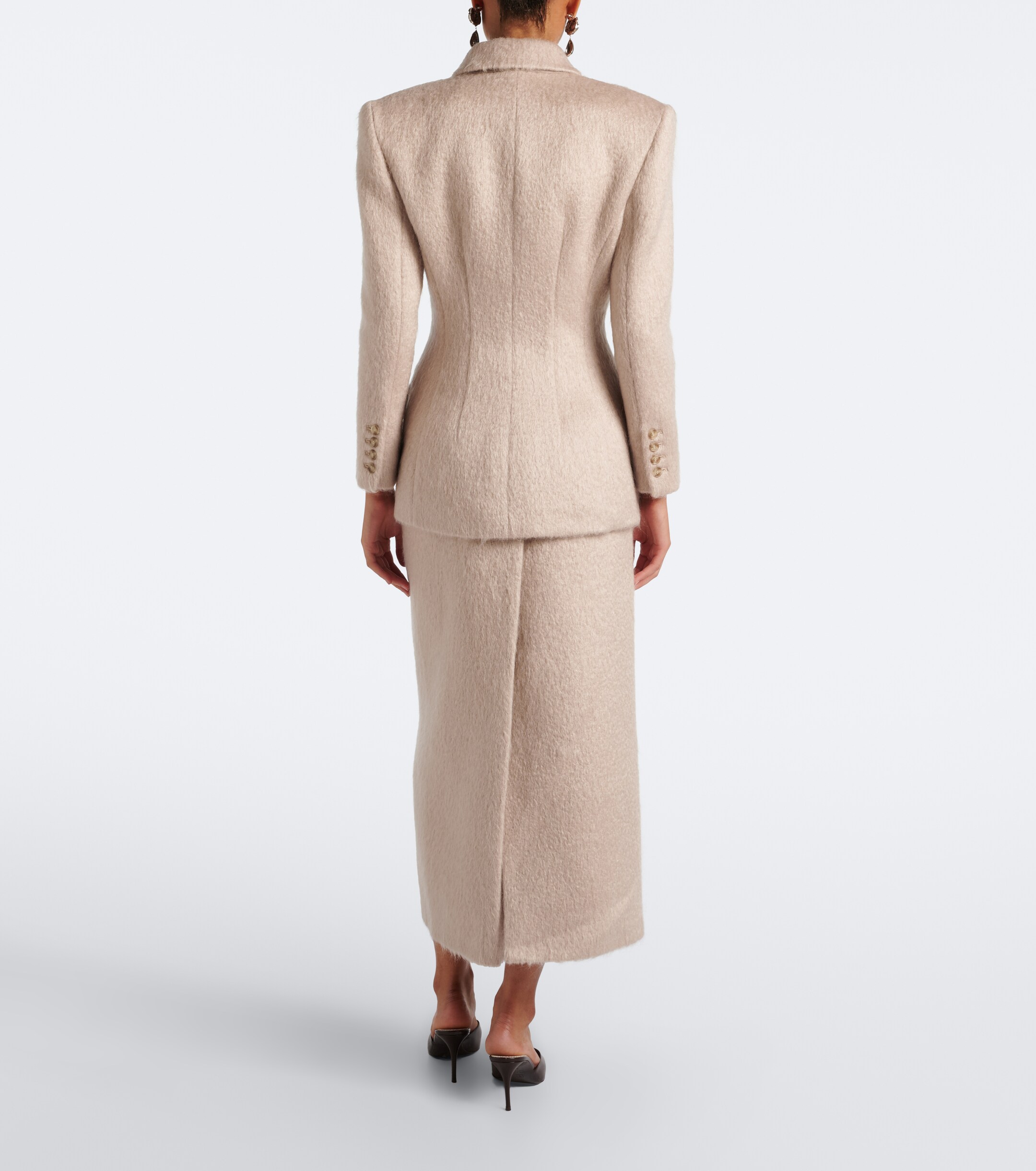 Magda Butrym Magda Butrym Mohair and wool-blend midi skirt