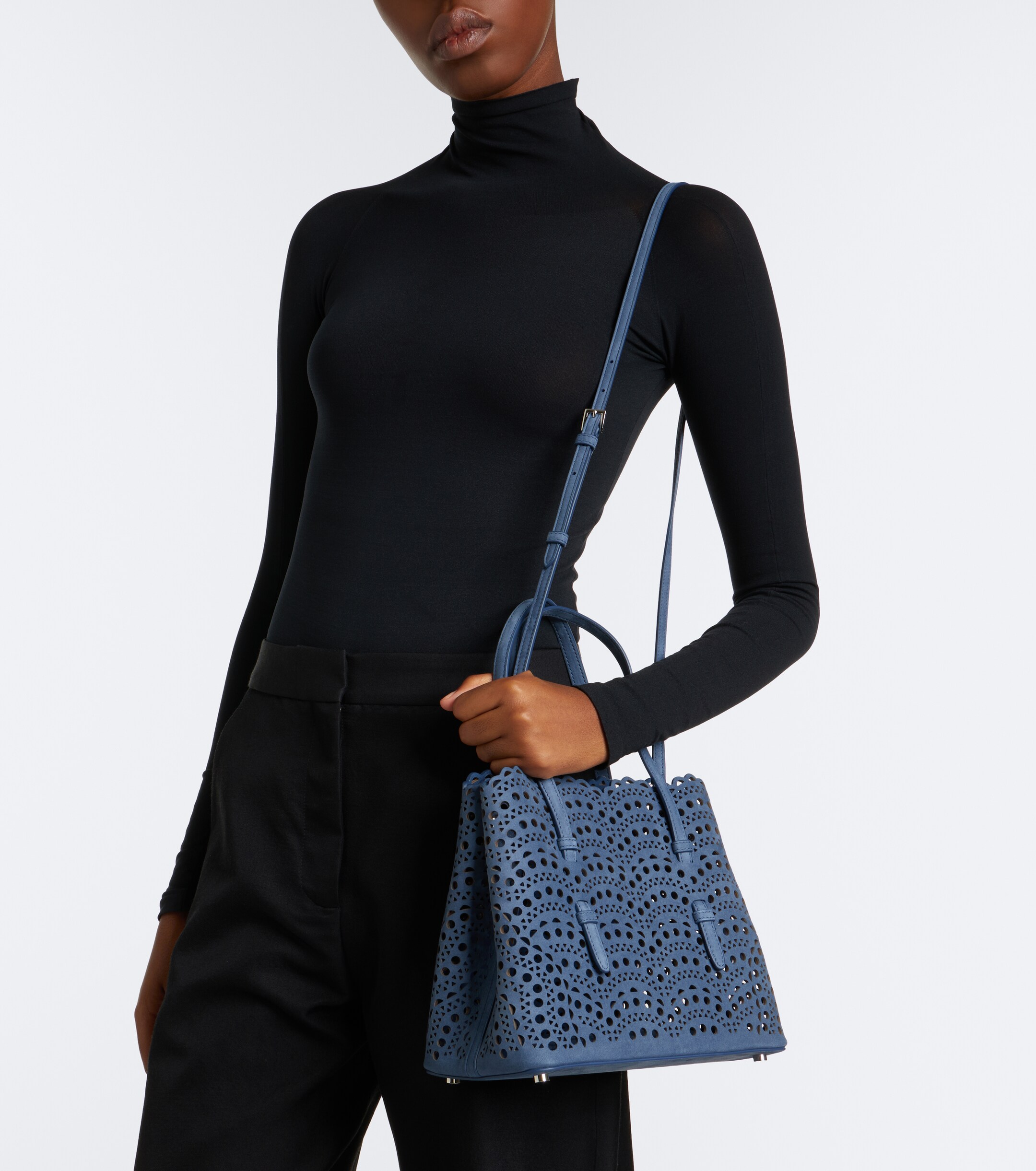 Alaïa Mina 20 Medium leather top-handle bag