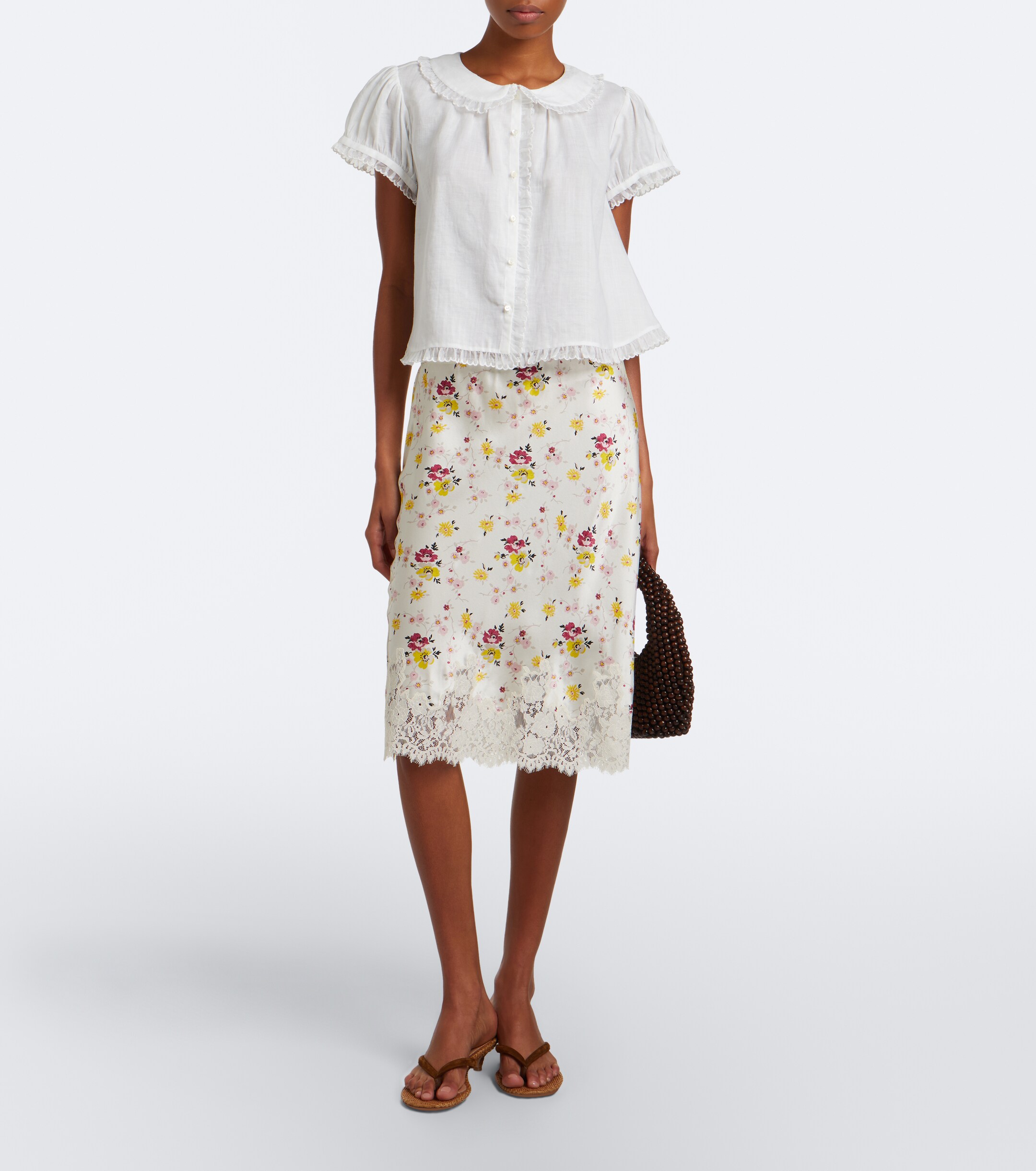 Dôen Dôen Karina scalloped ramie blouse