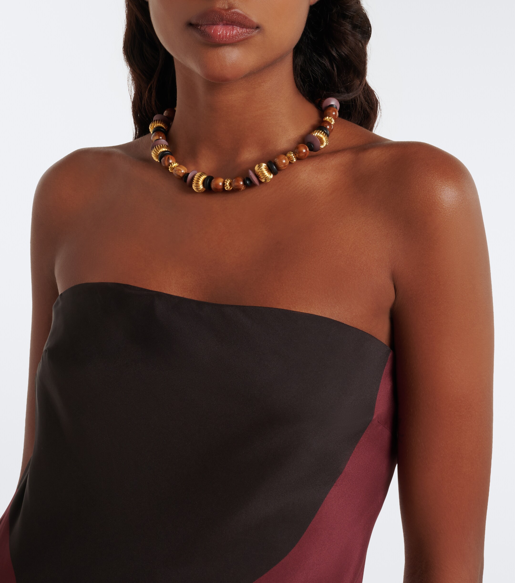 SIR. SIR Printed silk satin maxi dress