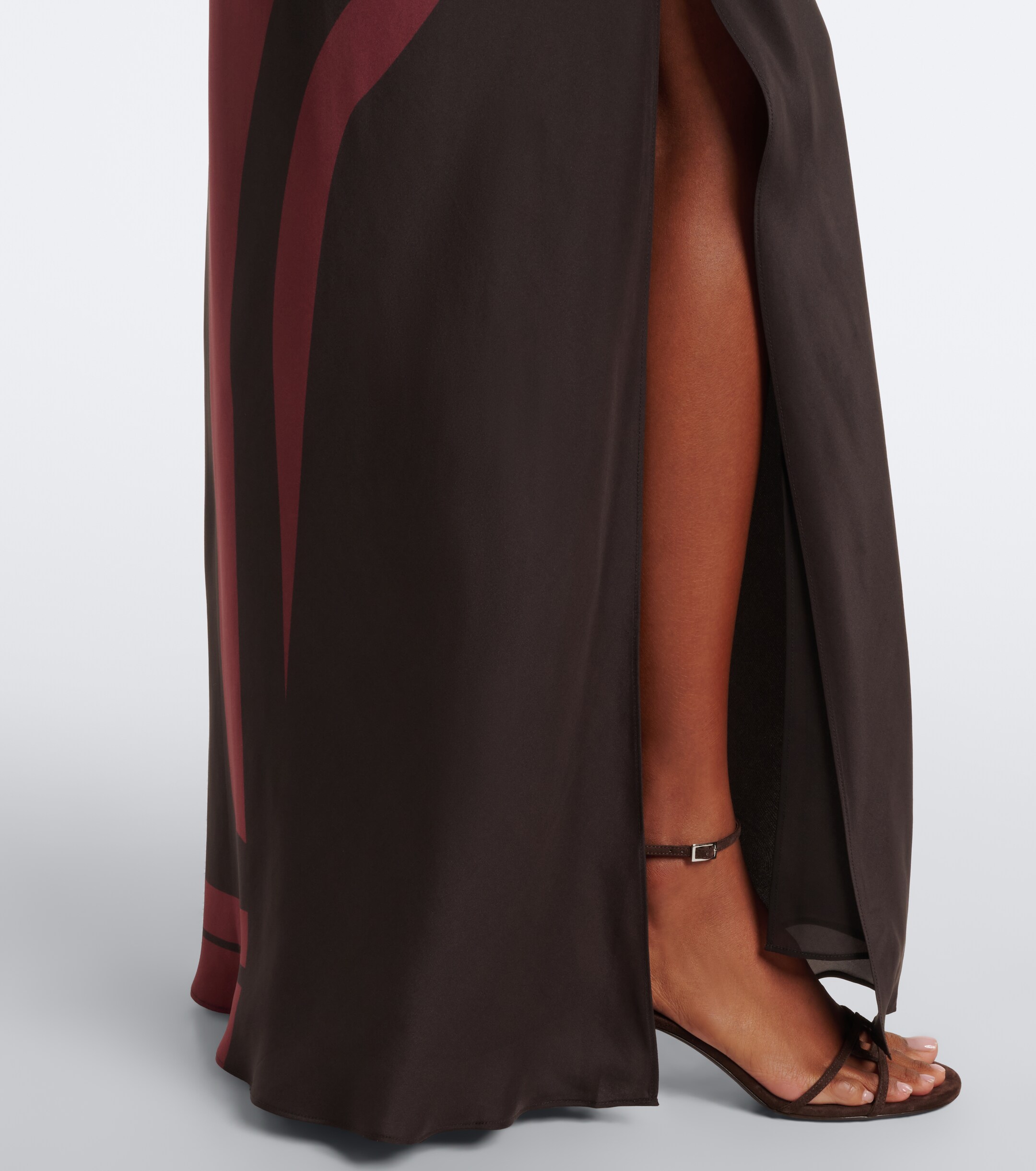 SIR. SIR Printed silk satin maxi dress