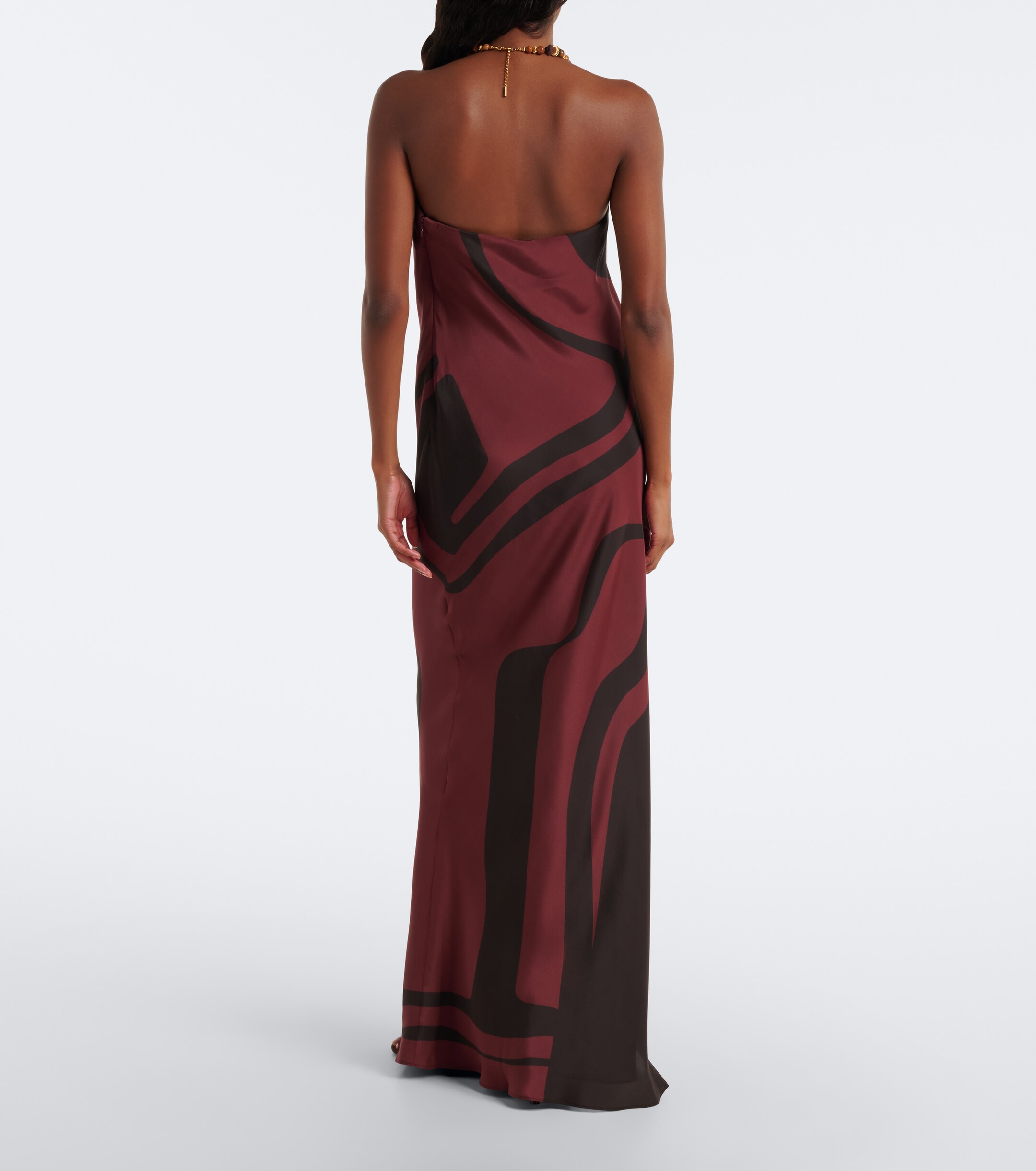 SIR. SIR Printed silk satin maxi dress
