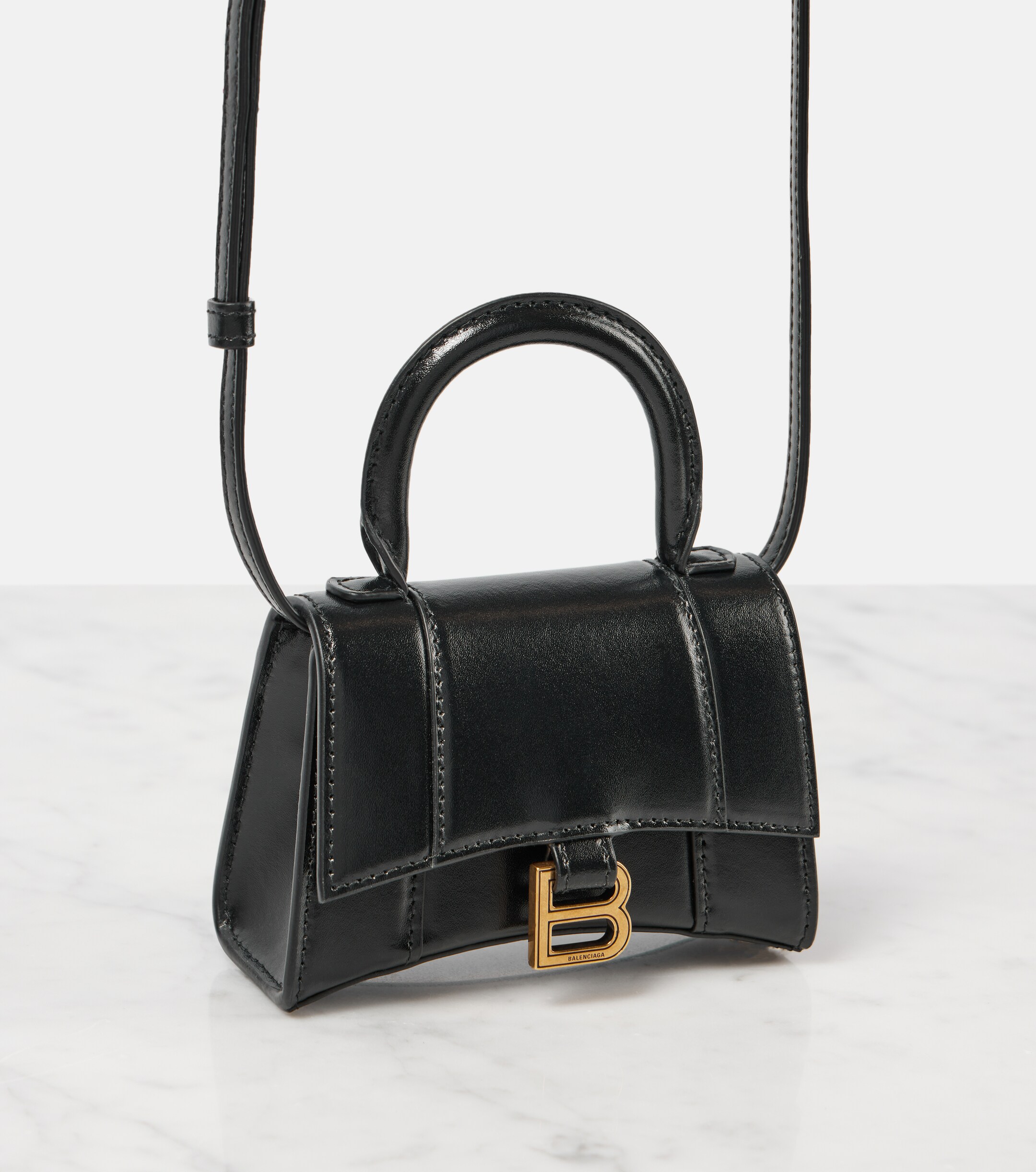 Balenciaga Hourglass Mini leather crossbody bag