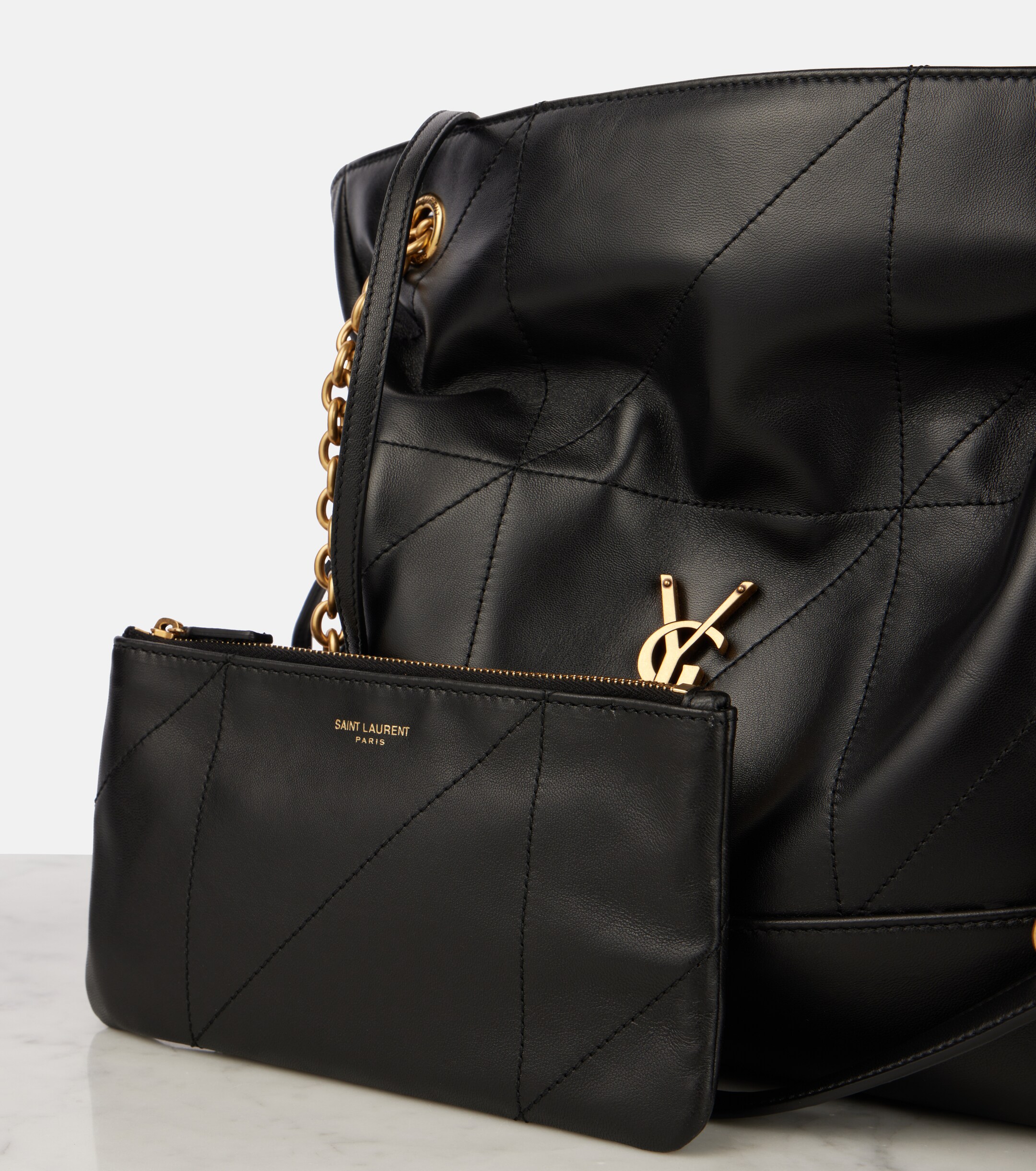 Saint Laurent Jamie Shopping Small leather tote bag