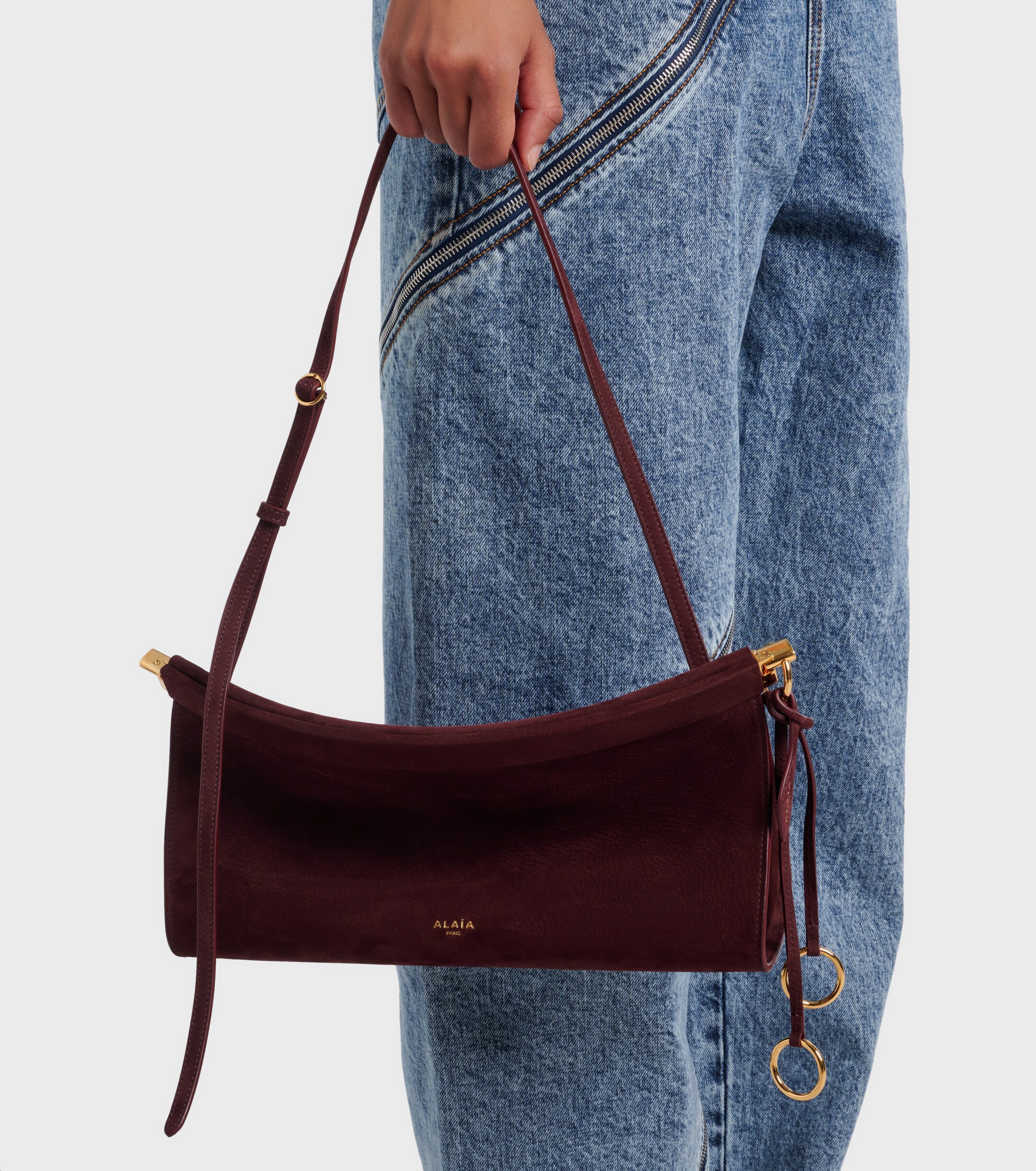 Alaïa Le Click Medium suede shoulder bag