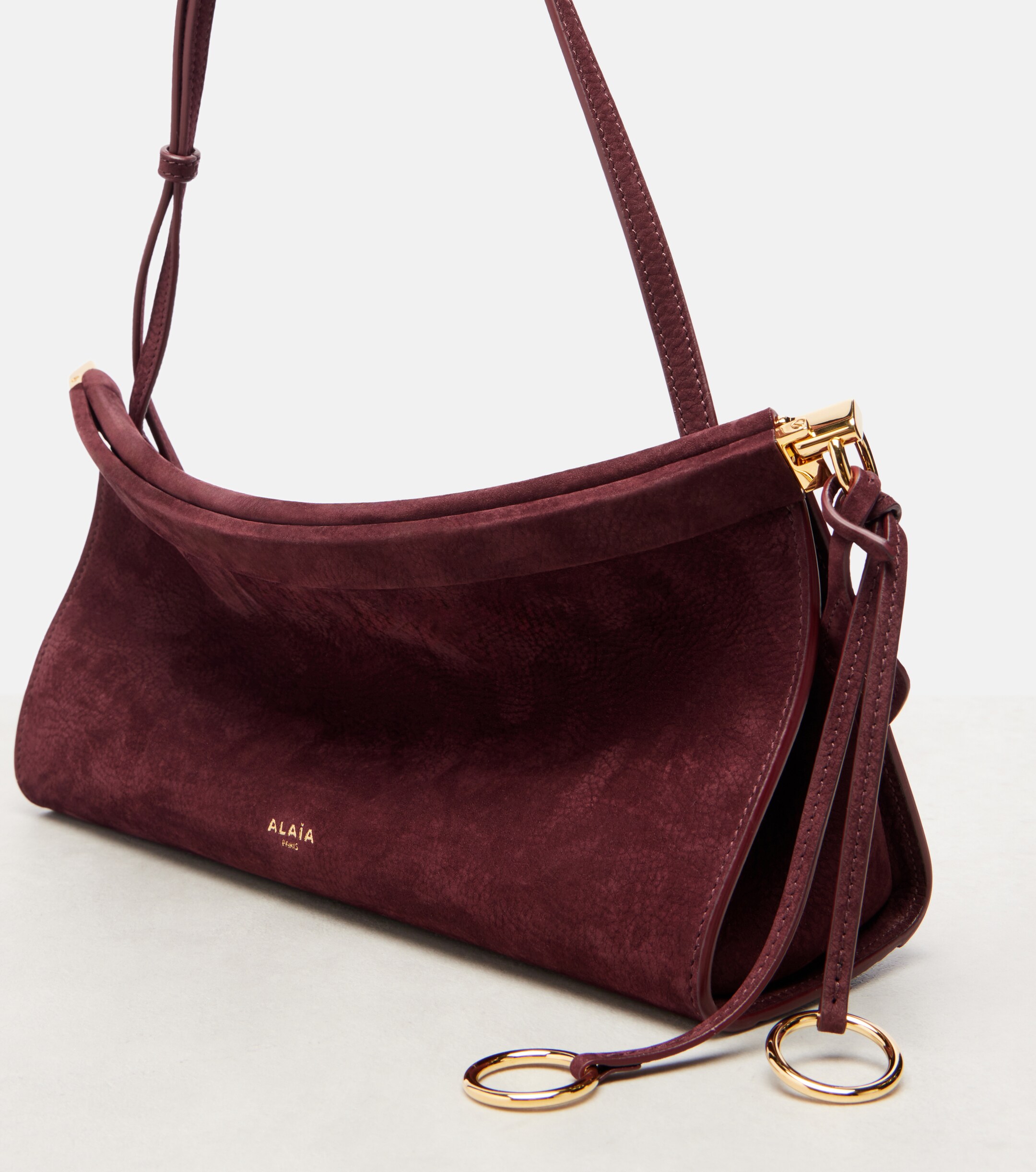 Alaïa Le Click Medium suede shoulder bag