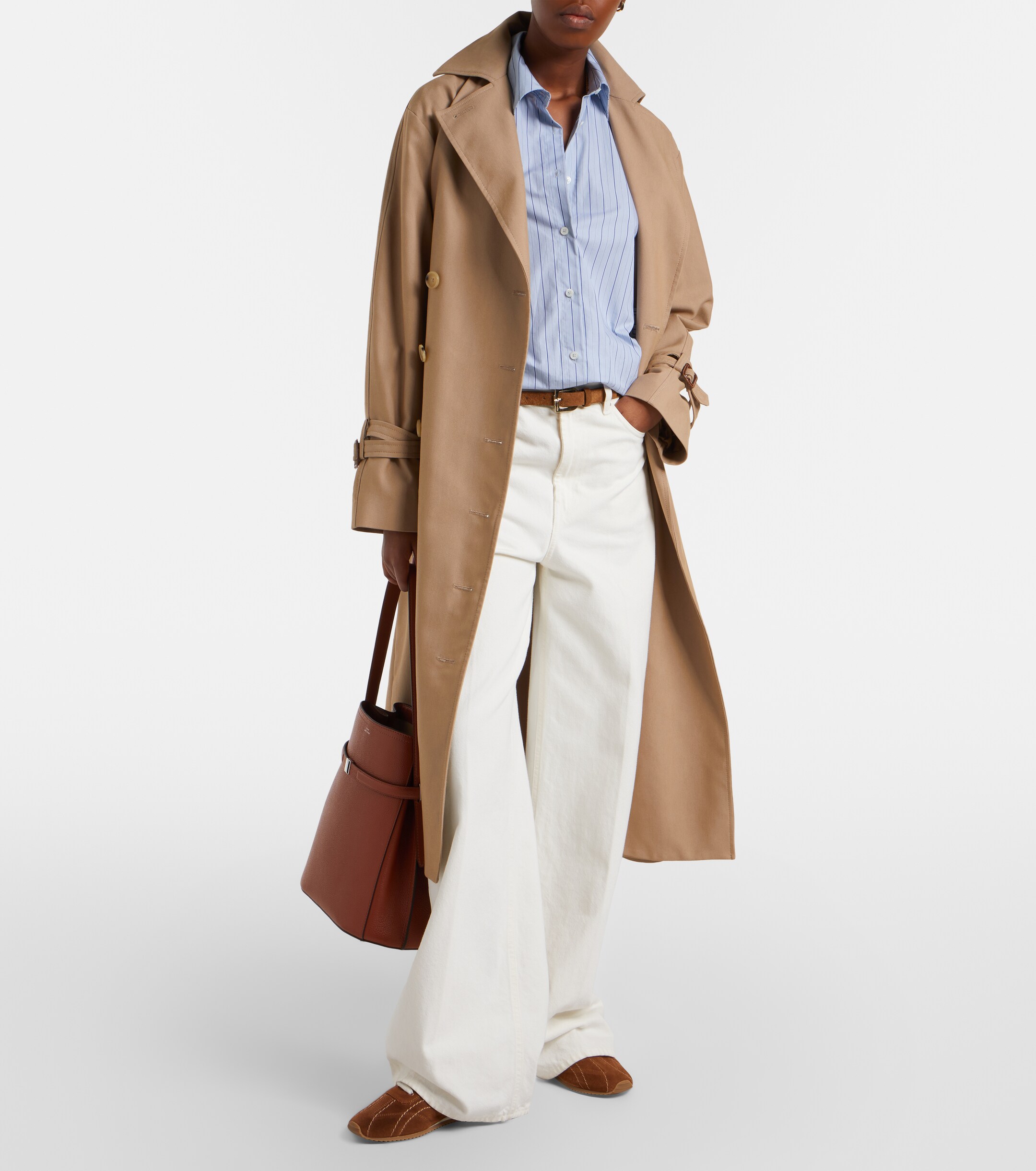 TOTEME Belted leather tote bag