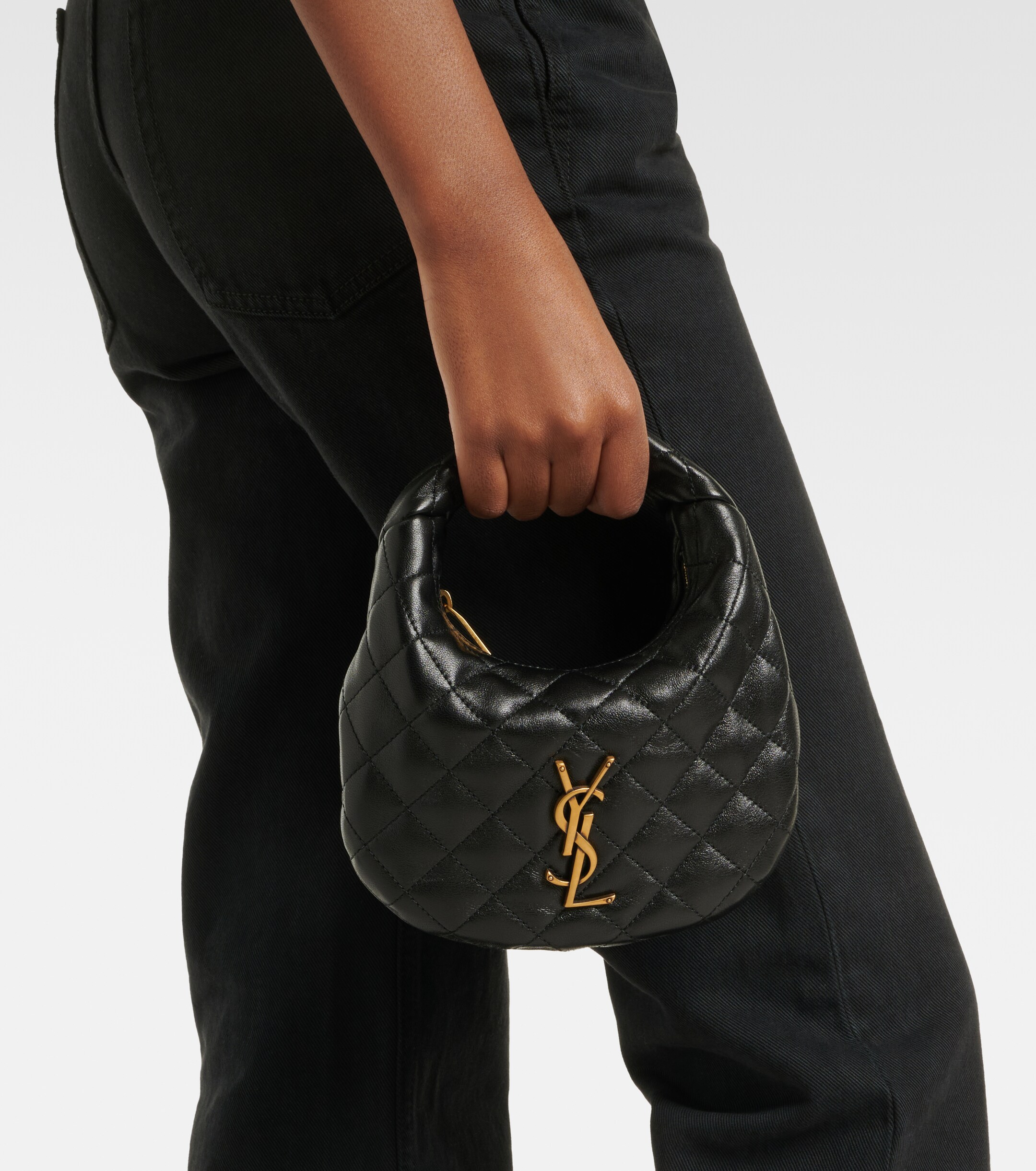 Saint Laurent Icarino Mini quilted leather top-handle bag