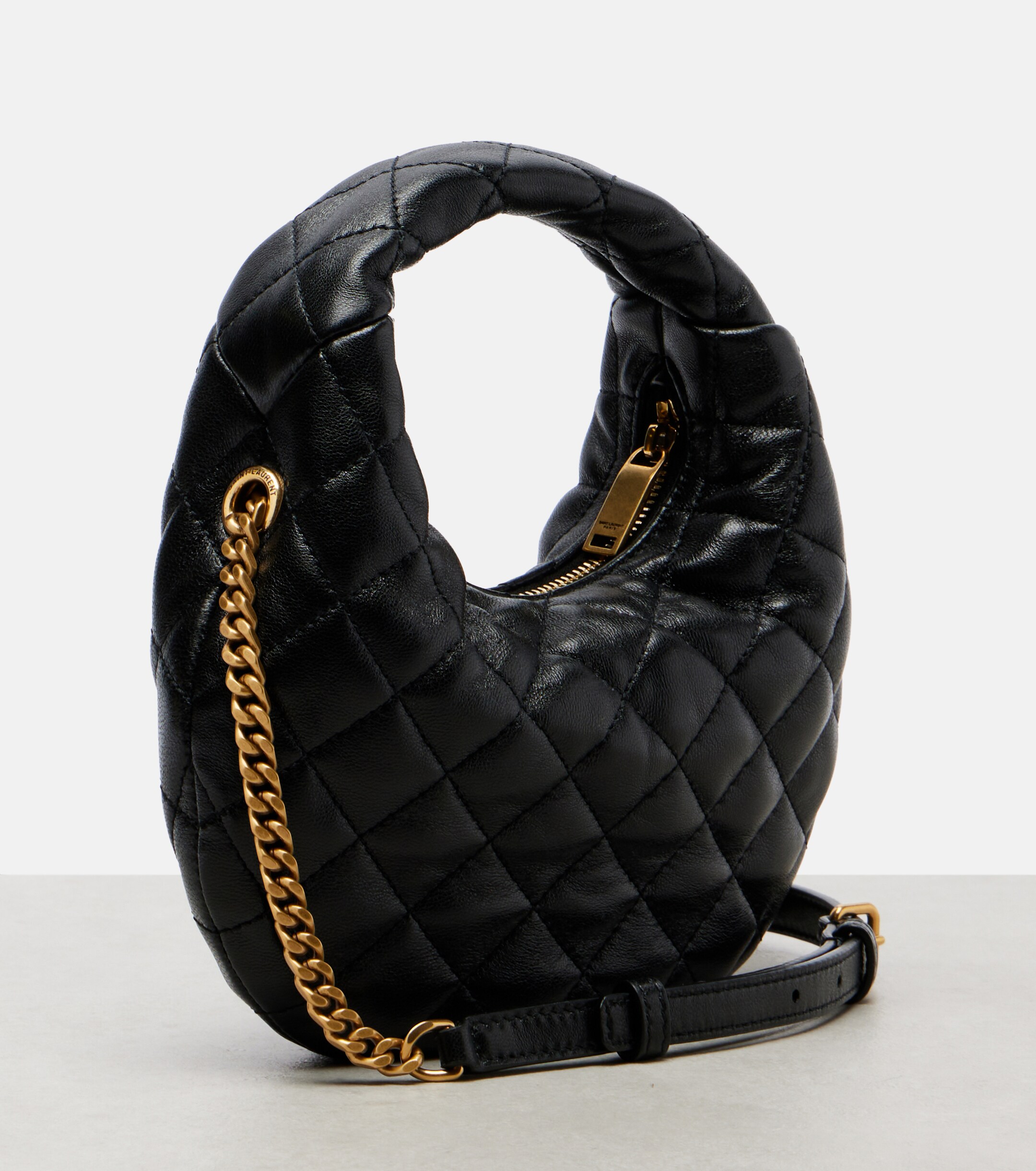 Saint Laurent Icarino Mini quilted leather top-handle bag