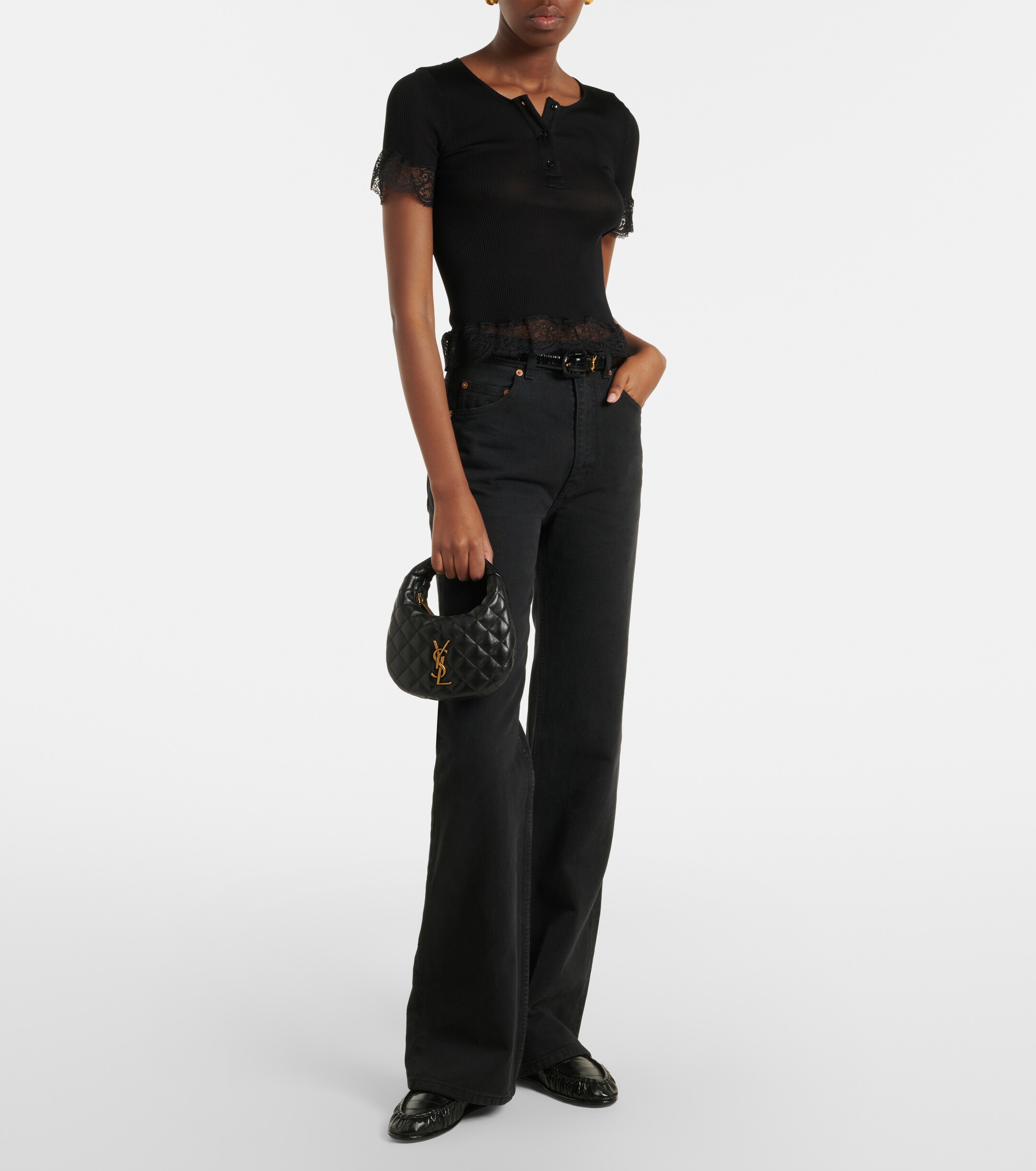 Saint Laurent Icarino Mini quilted leather top-handle bag