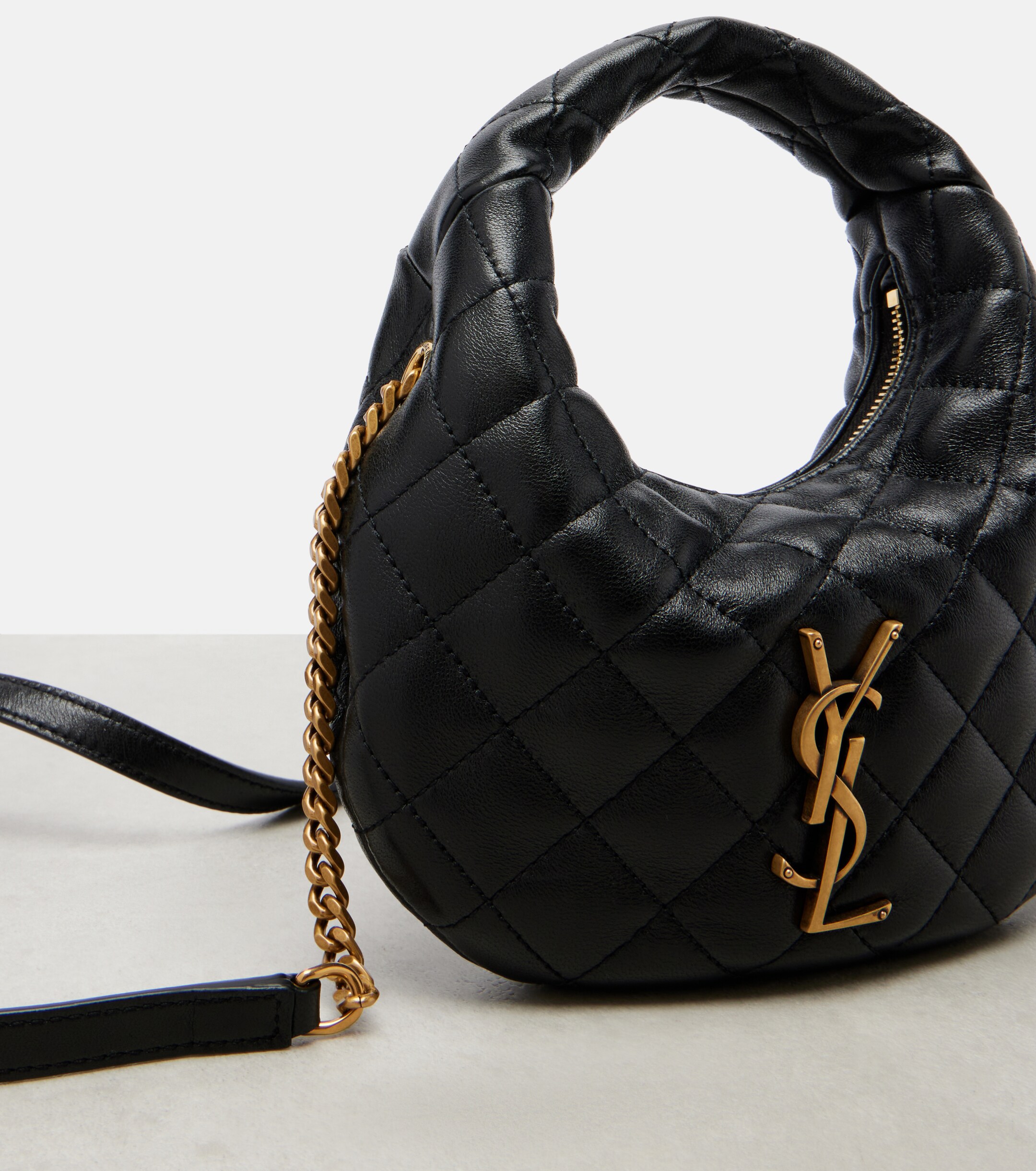 Saint Laurent Icarino Mini quilted leather top-handle bag