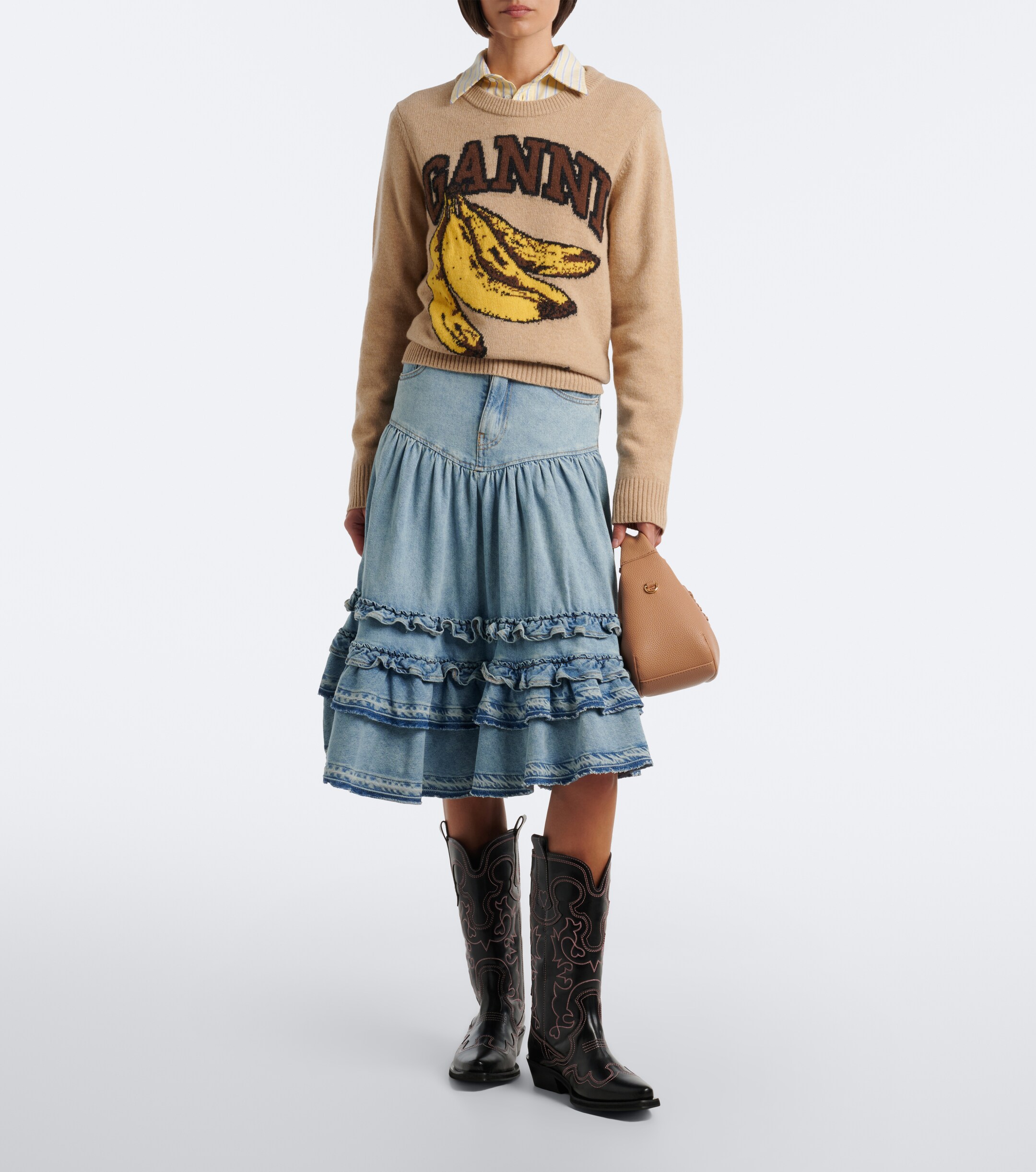 GANNI Mini top handle bag