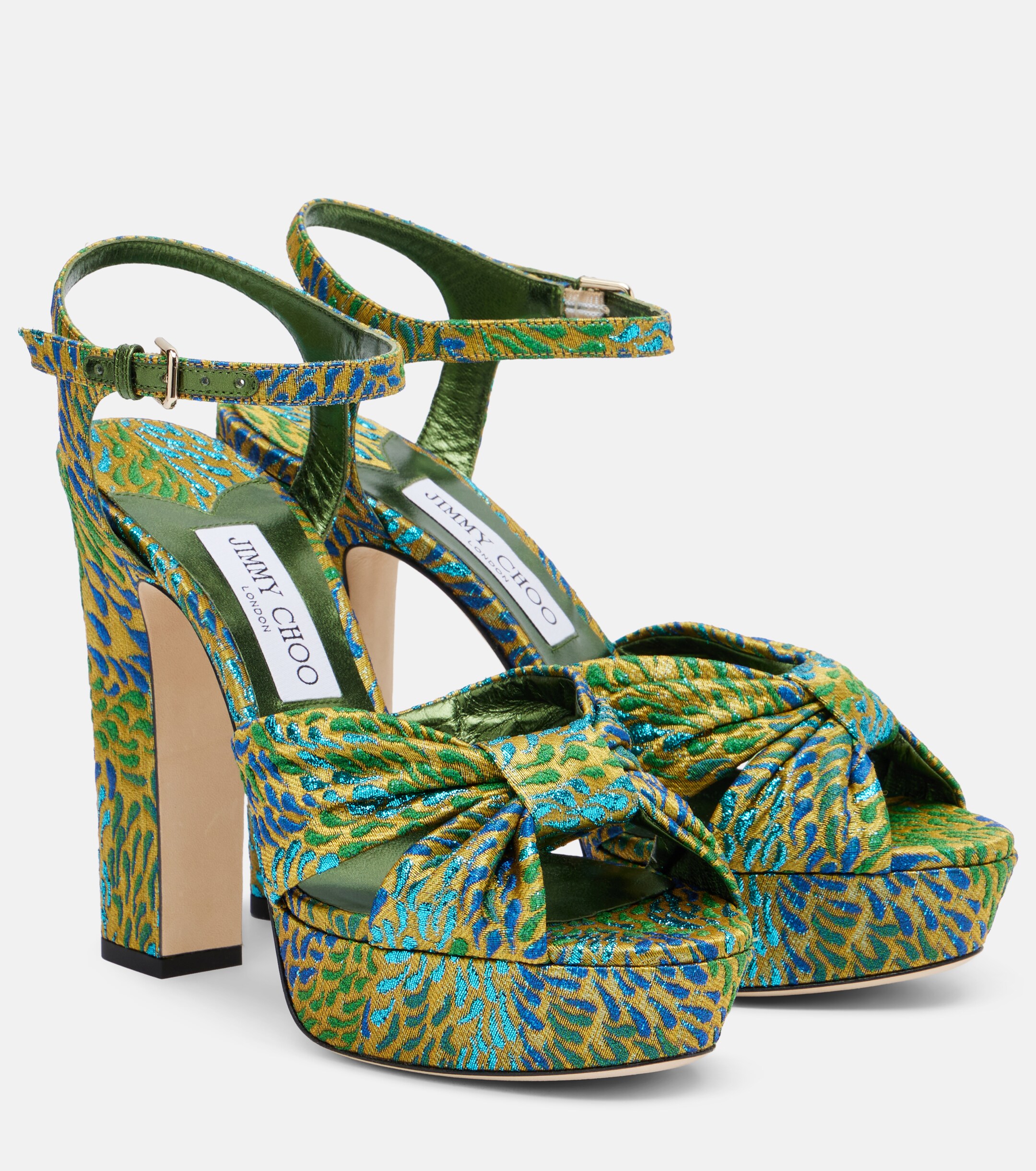 JIMMY CHOO Jimmy Choo Heloise brocade platform sandals