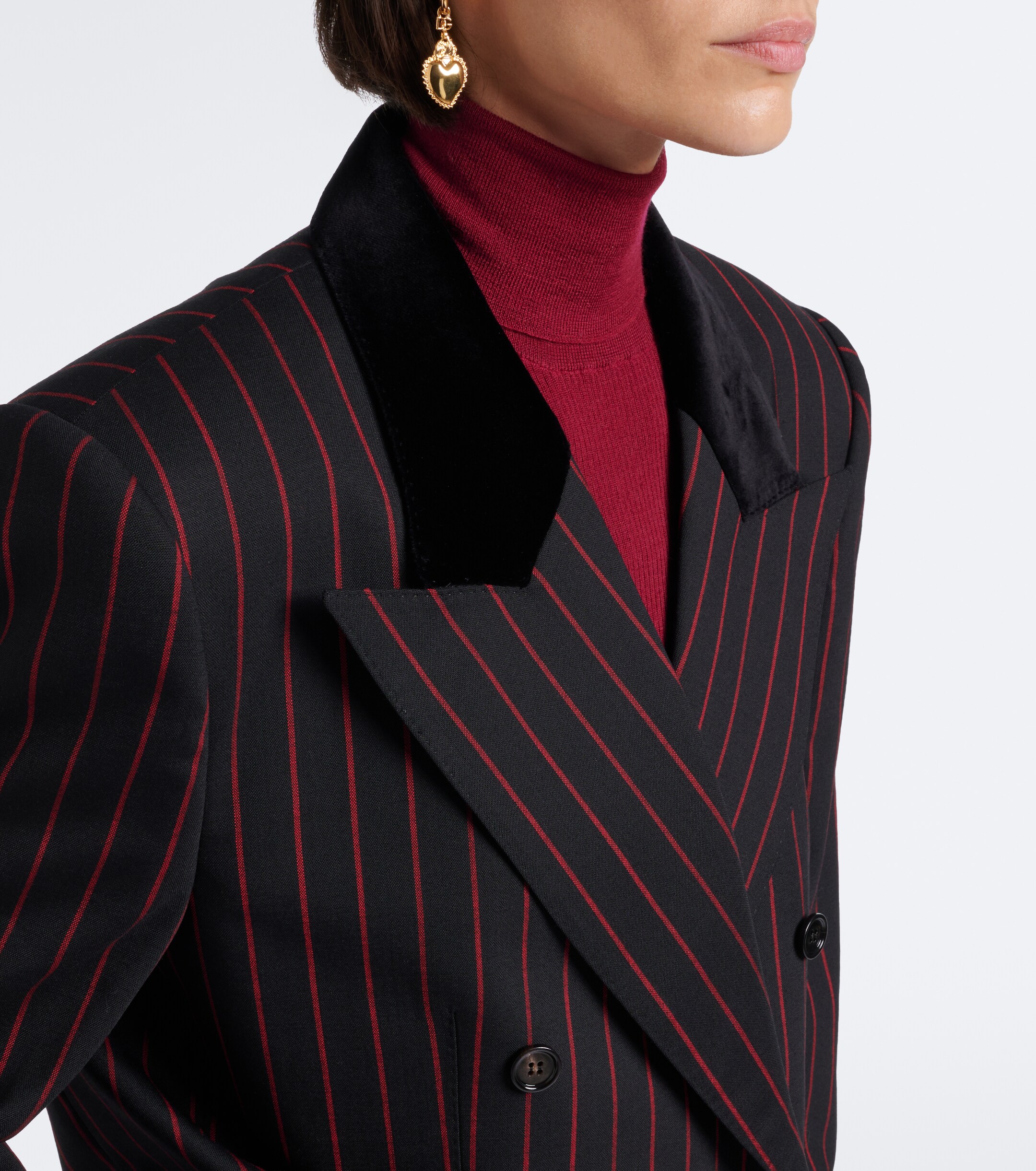 Dolce&Gabbana Dolce & Gabbana Chalk stripe wool and cotton-blend blazer